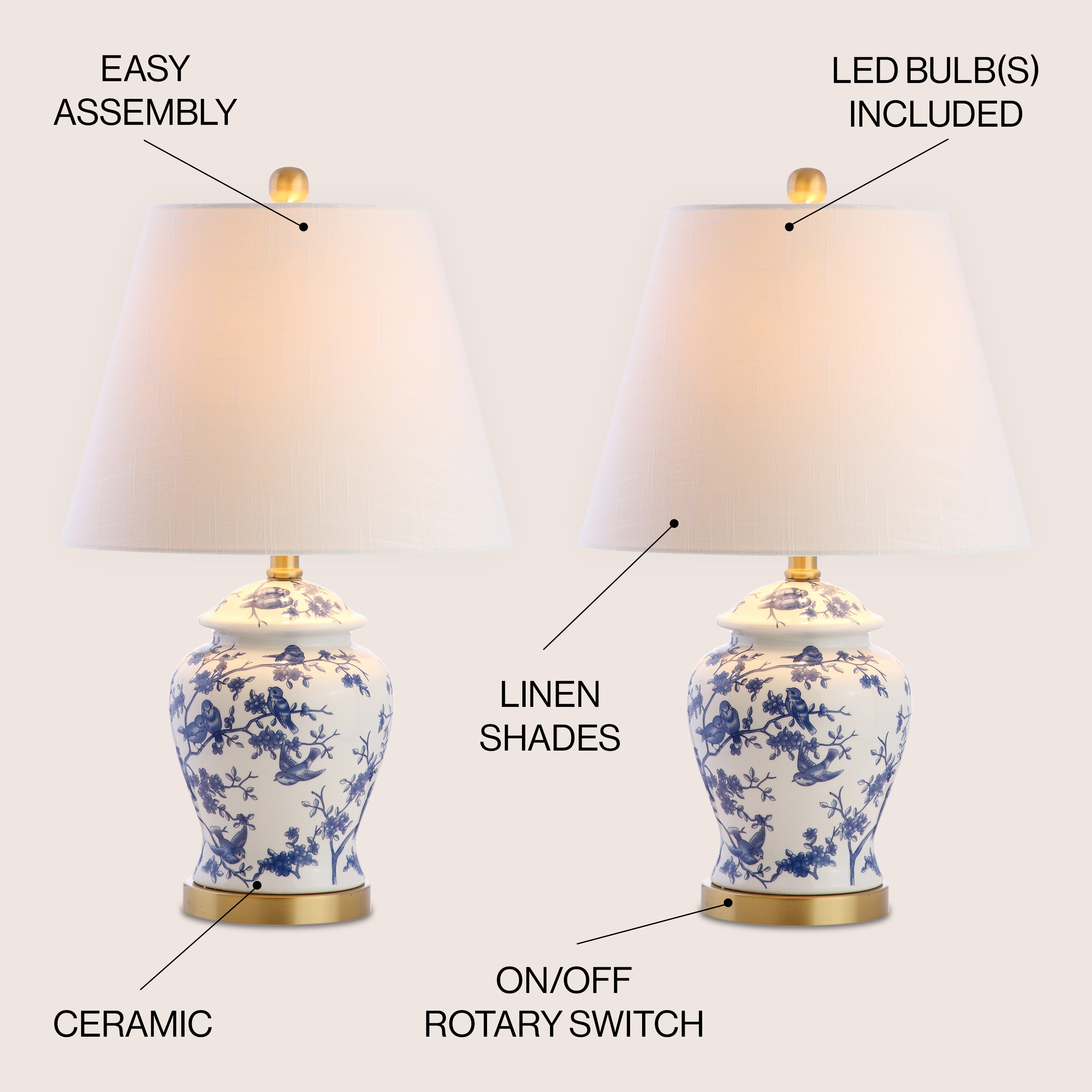 JONATHAN  Y JYL3005A-SET2 Table-Lamps - View #3