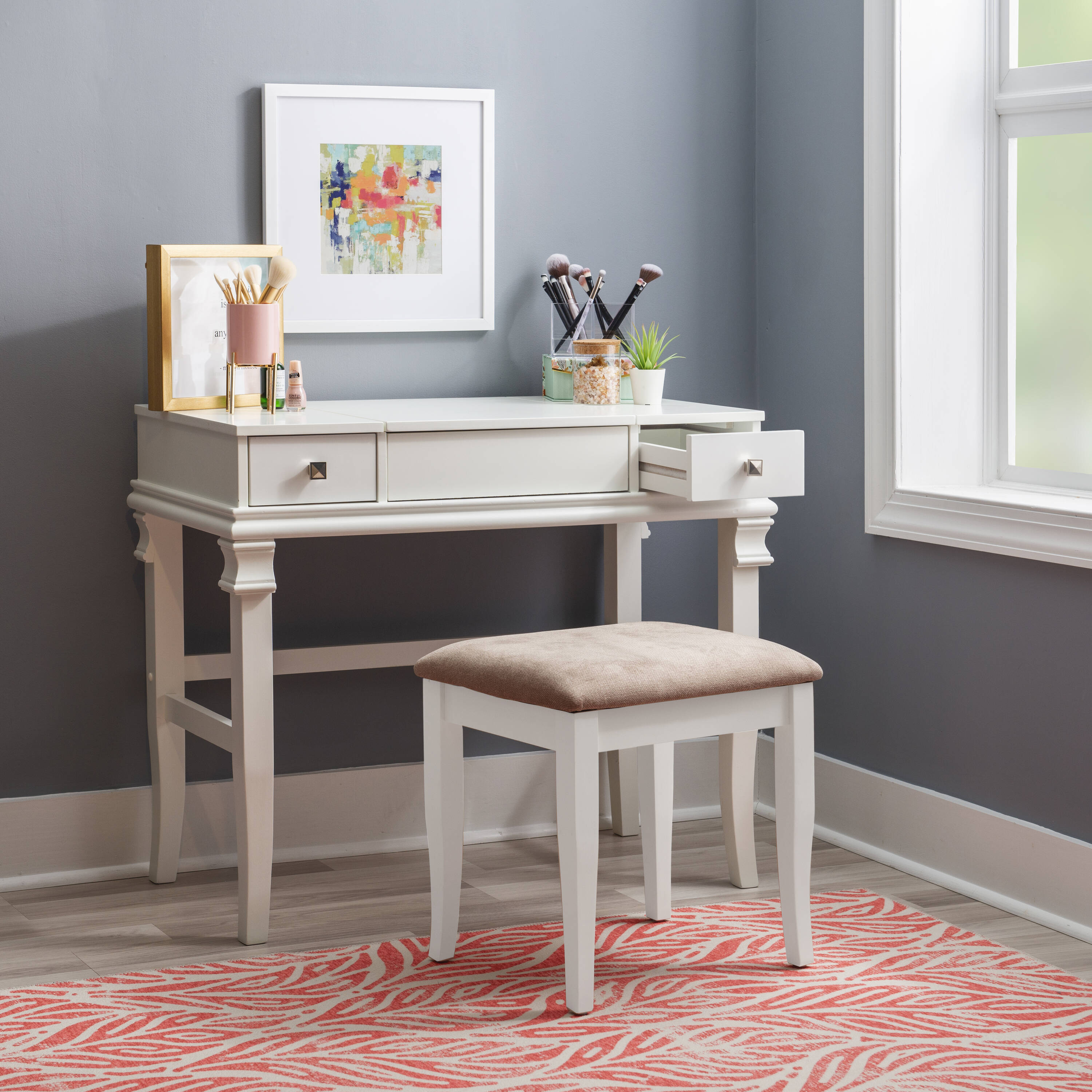 Linon 98373WHT-01-KD-U Bedroom-Vanities - View #16