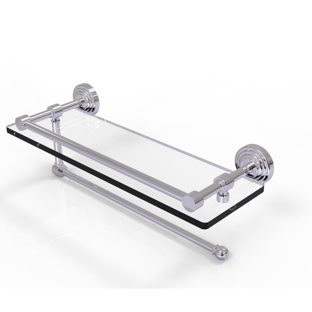 Allied Brass WP-1PT/16-GAL-PC Waverly Place Polished Chrome 1-Tier Wall Mount Bathroom Shelf (16-in X 5-in)