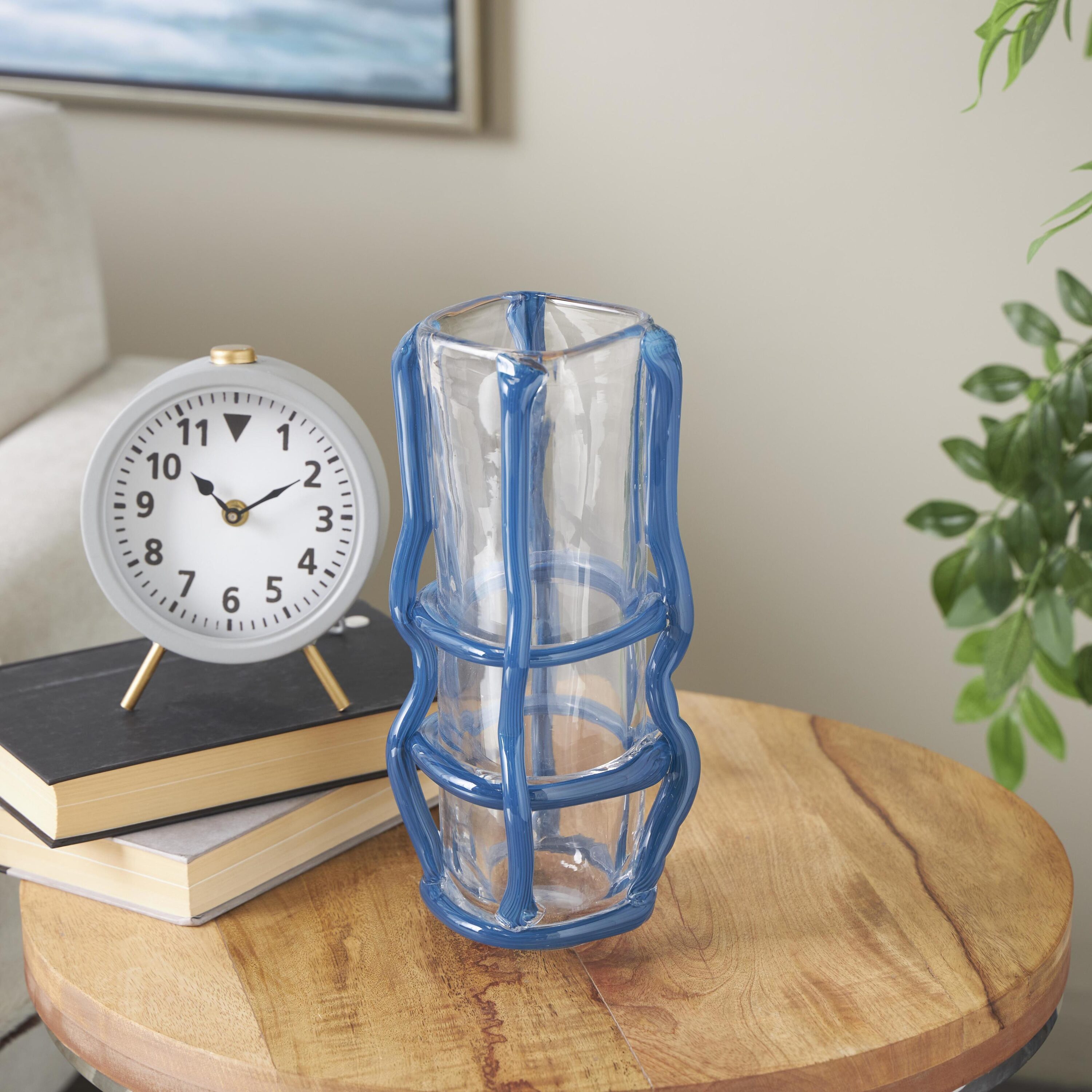Grayson Lane 823229 Blue Glass Eclectic Vase