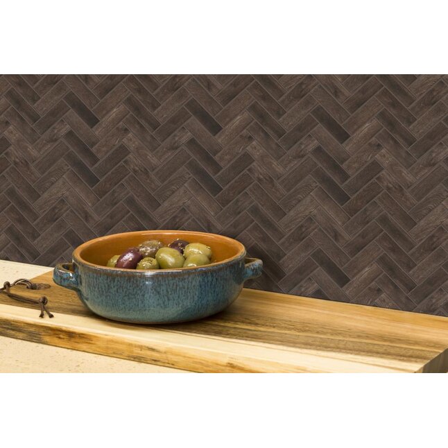 Emser Echo 14-Pack Brown Wood Look Glass Border Tile (11-in x 13-in) Emser Echo 14-Pack Brown Wood Look Glass Border Tile (11-in x 13-in)