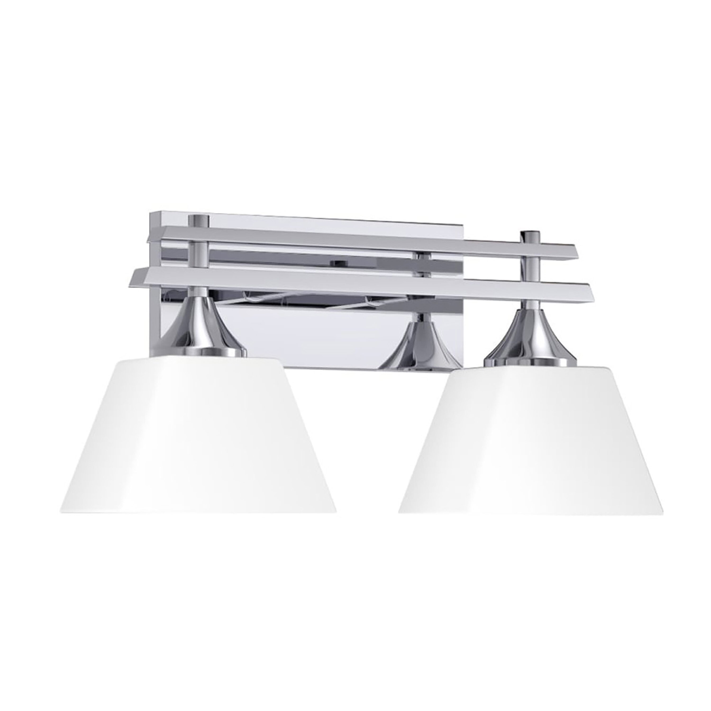 Signature Hardware 442493 McBryde 17.1875-in 2-Light Polished Chrome Modern/Contemporary Vanity Light