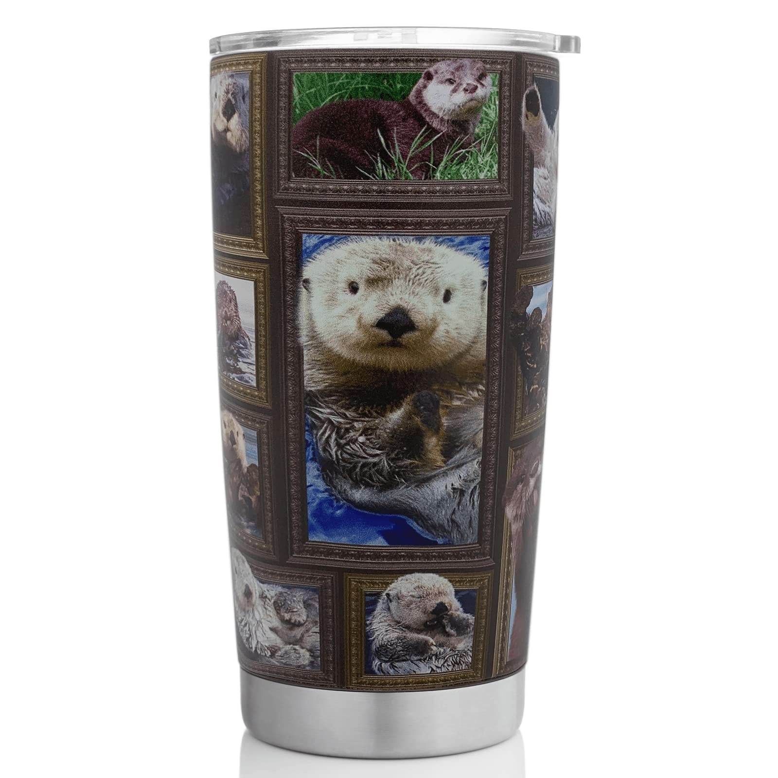 Aoibox  20 oz Insulated Stainless Steel Travel Tumbler with Spill Resistant Flip Top Lid and Straw Friendly Opening
