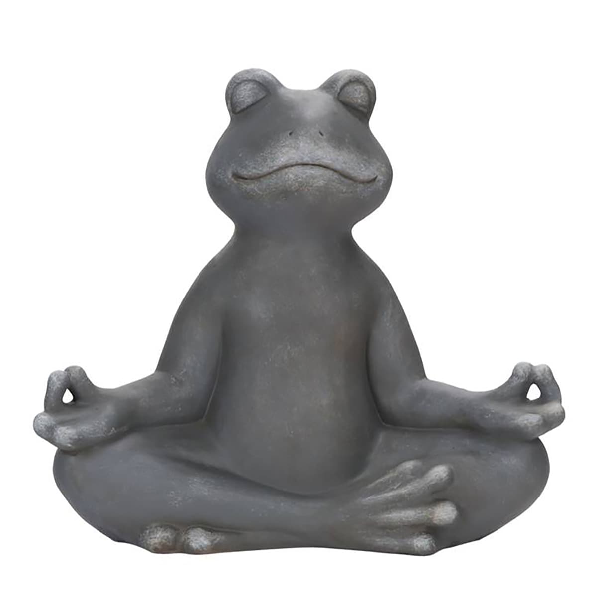 Style Selections 11.75-in H x 12.5-in W Gray Frog Garden Statue in the  Garden Statues department at