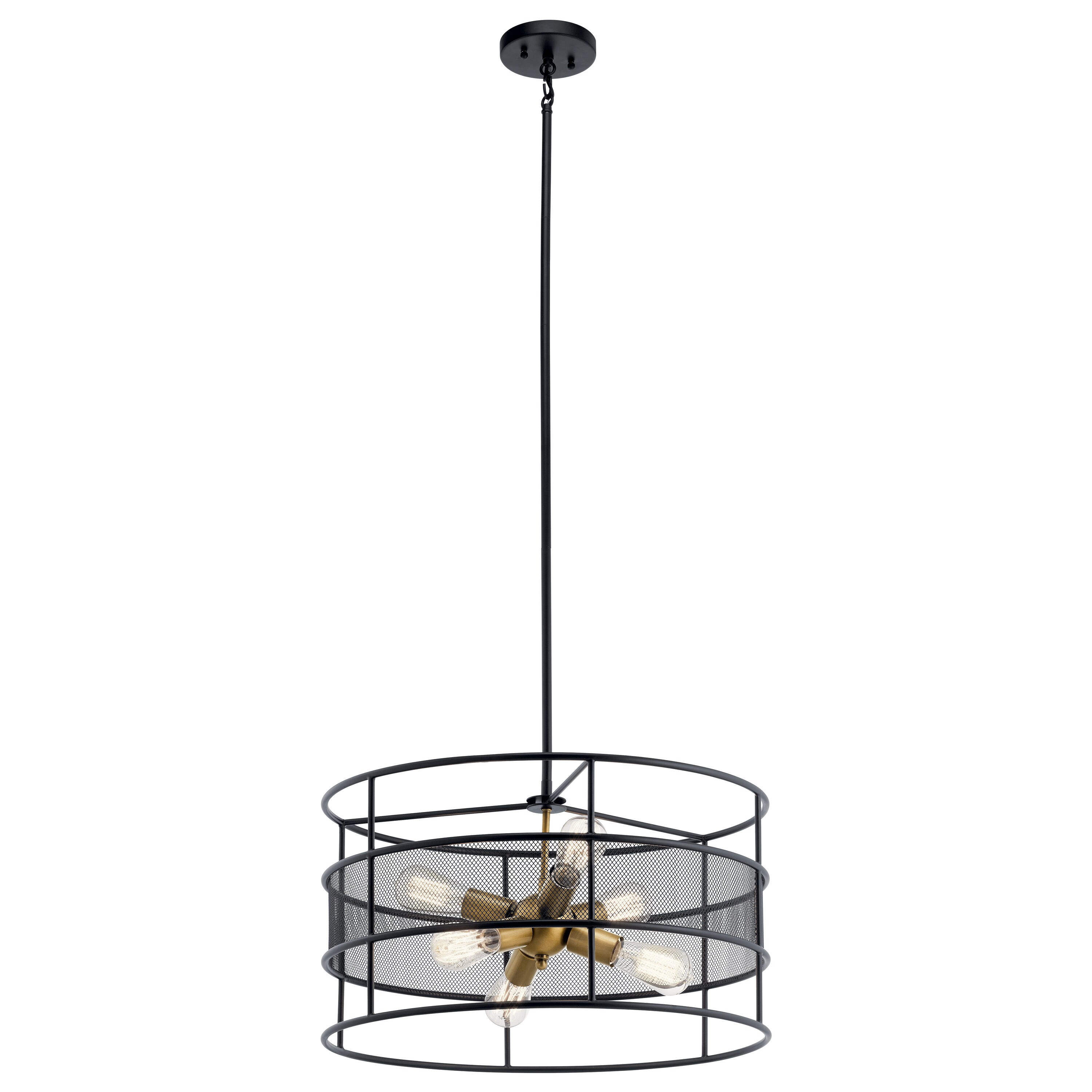Kichler Piston 6-Light Black Transitional Chandelier