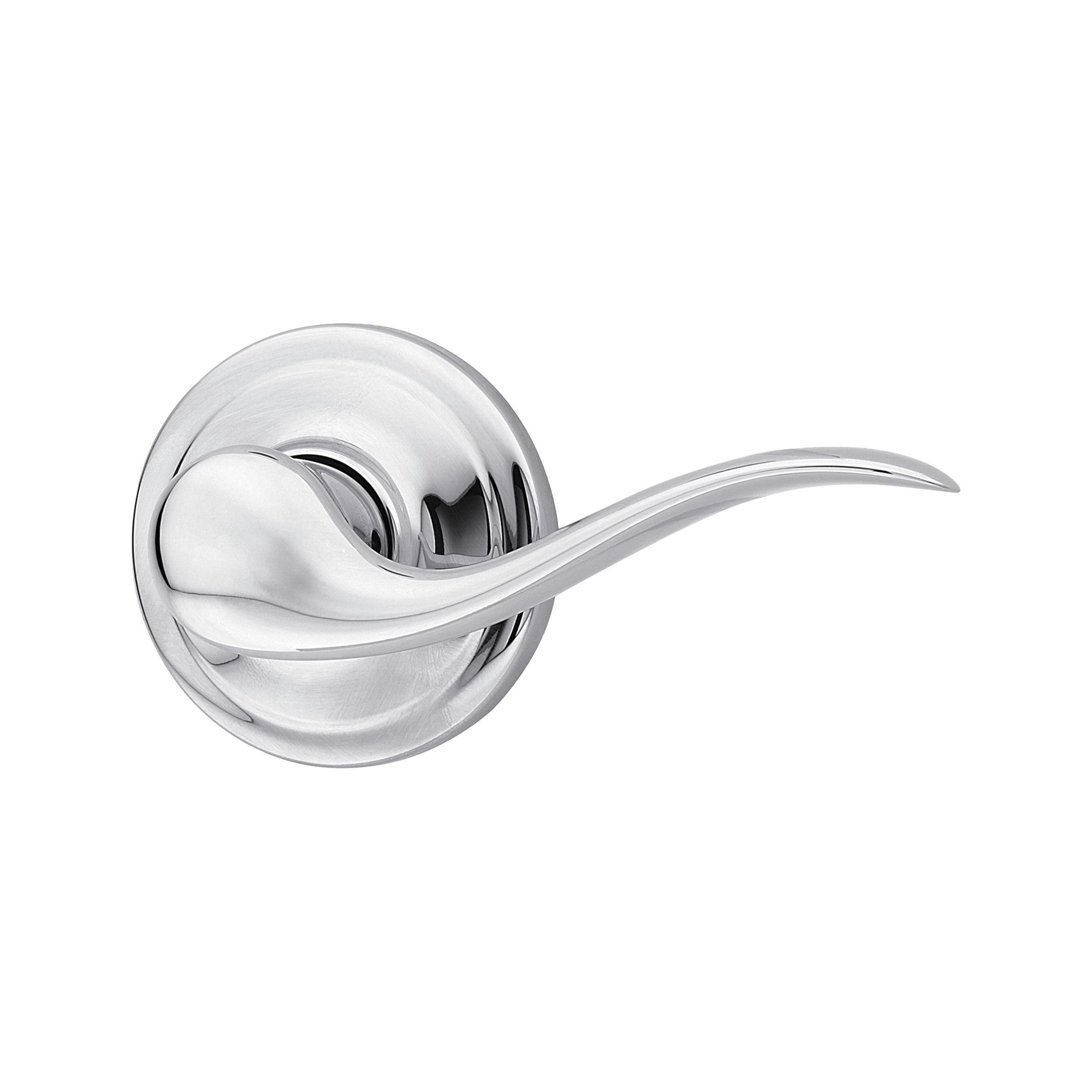Kwikset 966TNLRH-26.UNIV Signature Series Bright Chrome Single-Cylinder Deadbolt Entry door interior handle with Tustin Lever