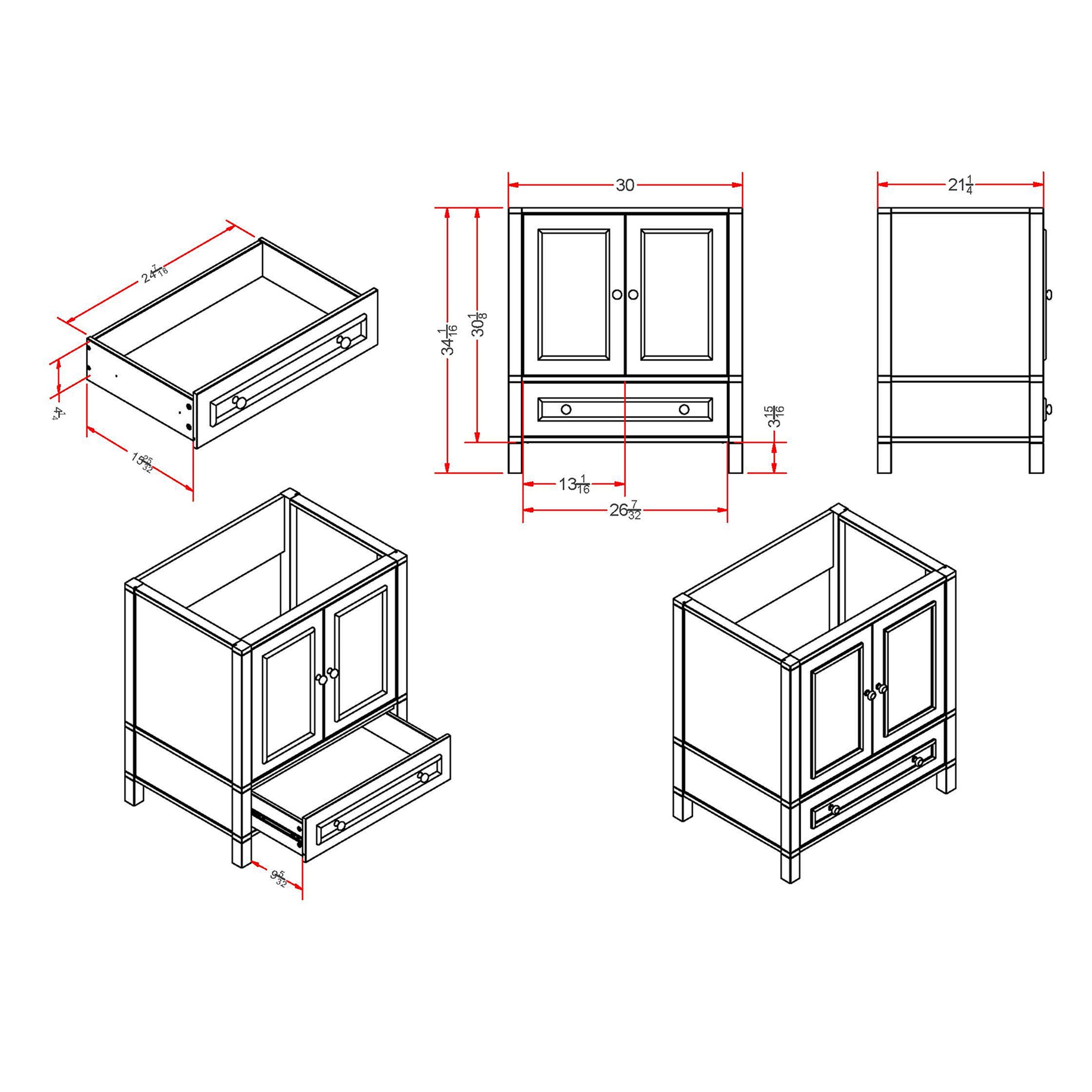 Alaterre Furniture AVAN3040BB vanities - View #11
