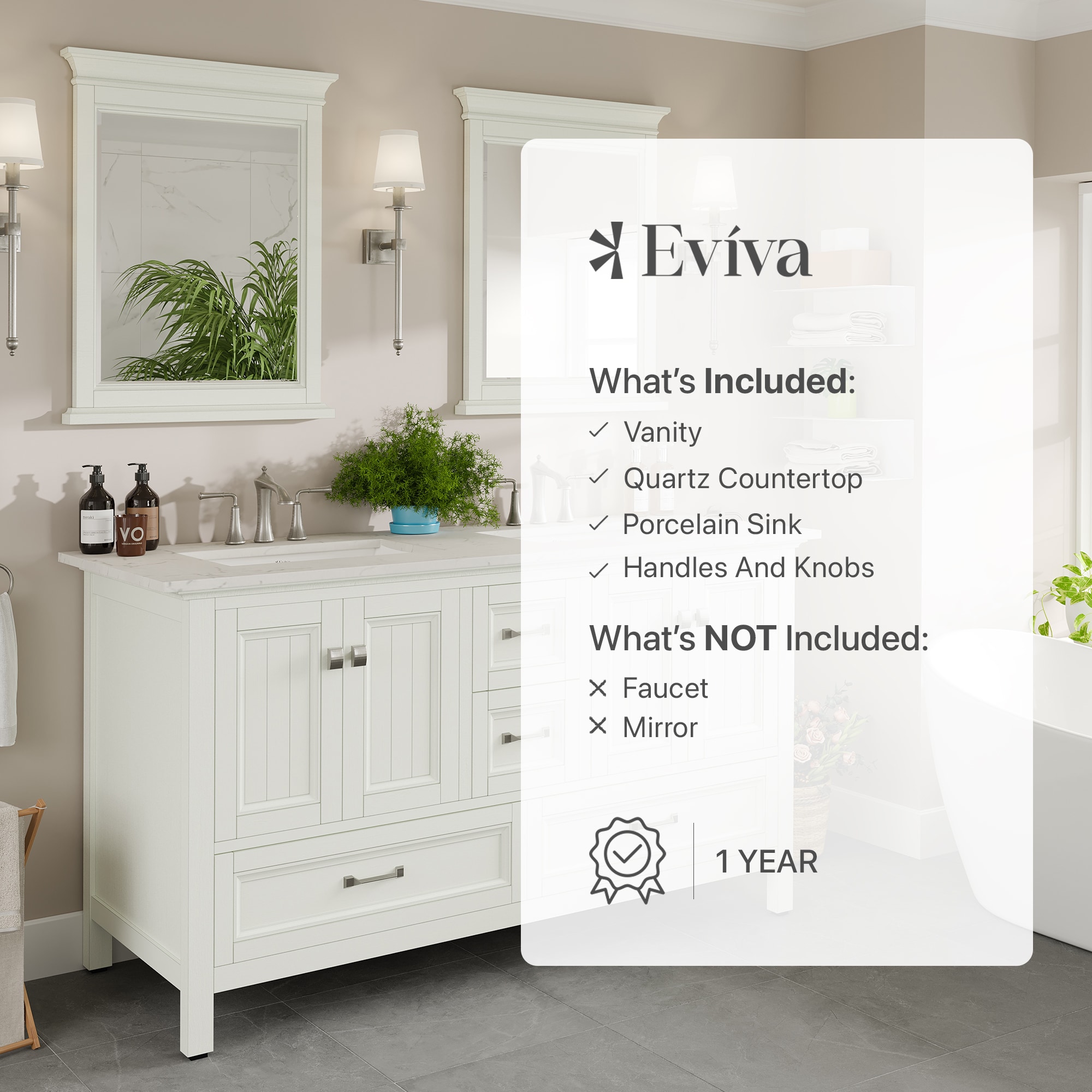 Eviva EVVN612-60WH-Q Bath-Vanity-Combo - View #7
