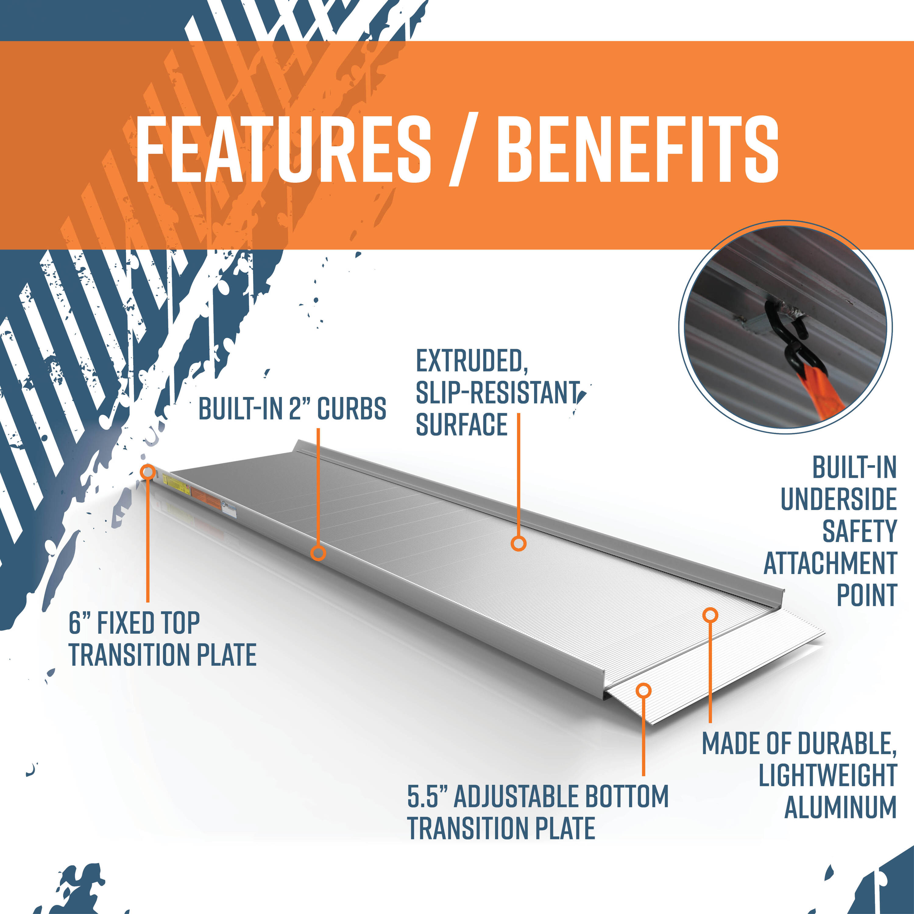 EZ-ACCESS 2.63-ft x 10-ft 1200 Lbs. Capacity Loading Ramp TRAVERSE WR10 Sansujyuku sansujyuku.com