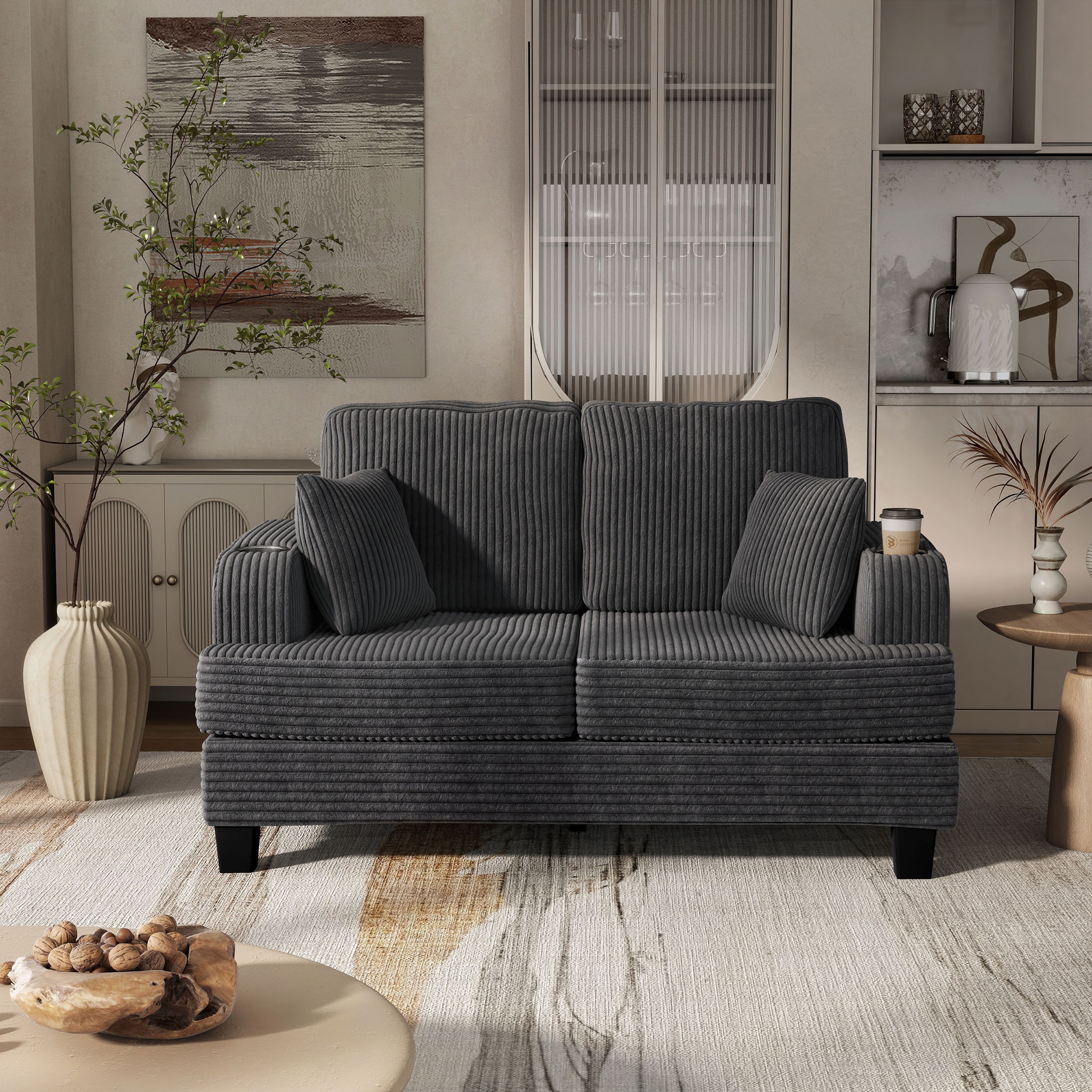 Furniture of America IDF-SL6932DG-LV Sofas-Loveseats - View #4