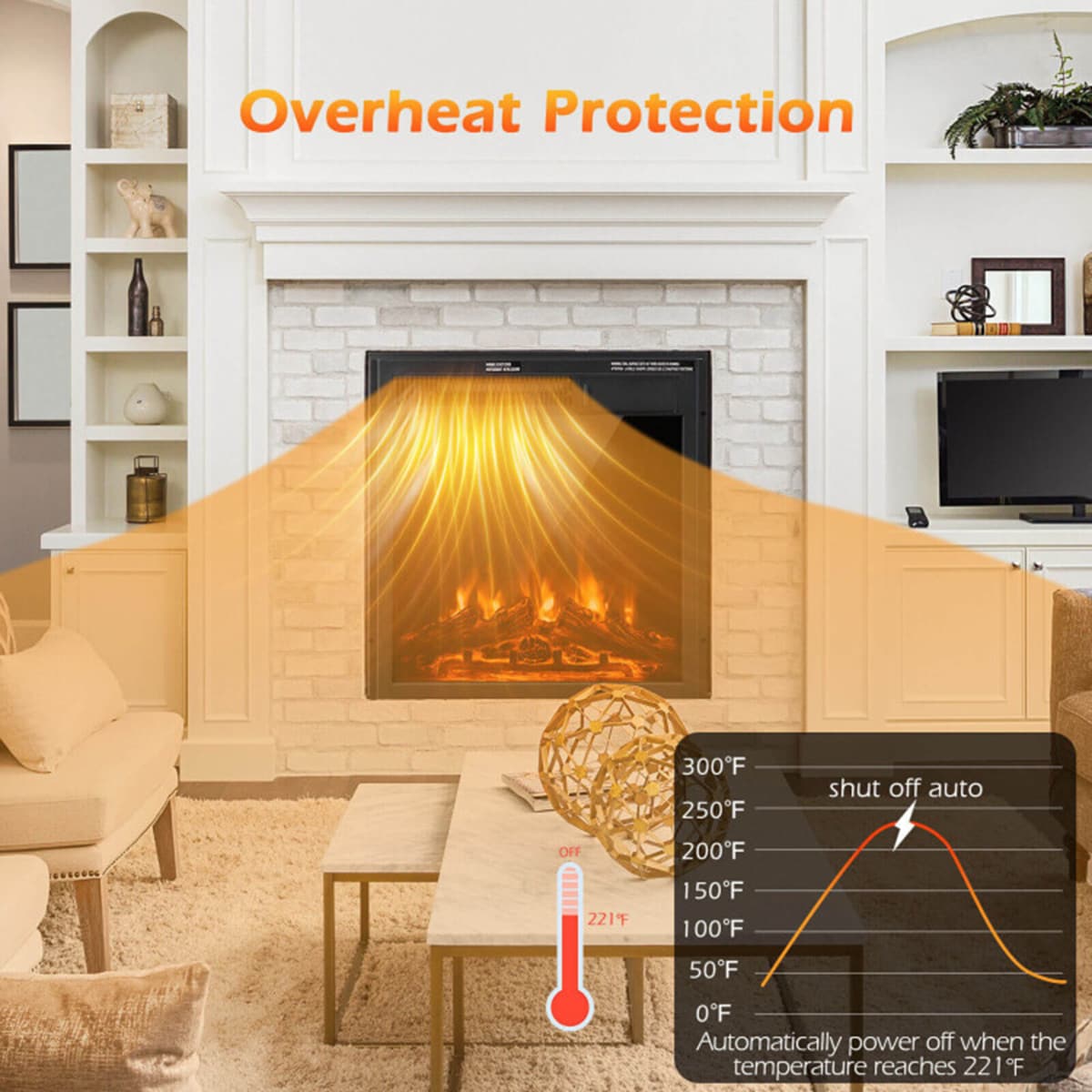 Clihome CL--10186 Electric-Fireplaces - View #6