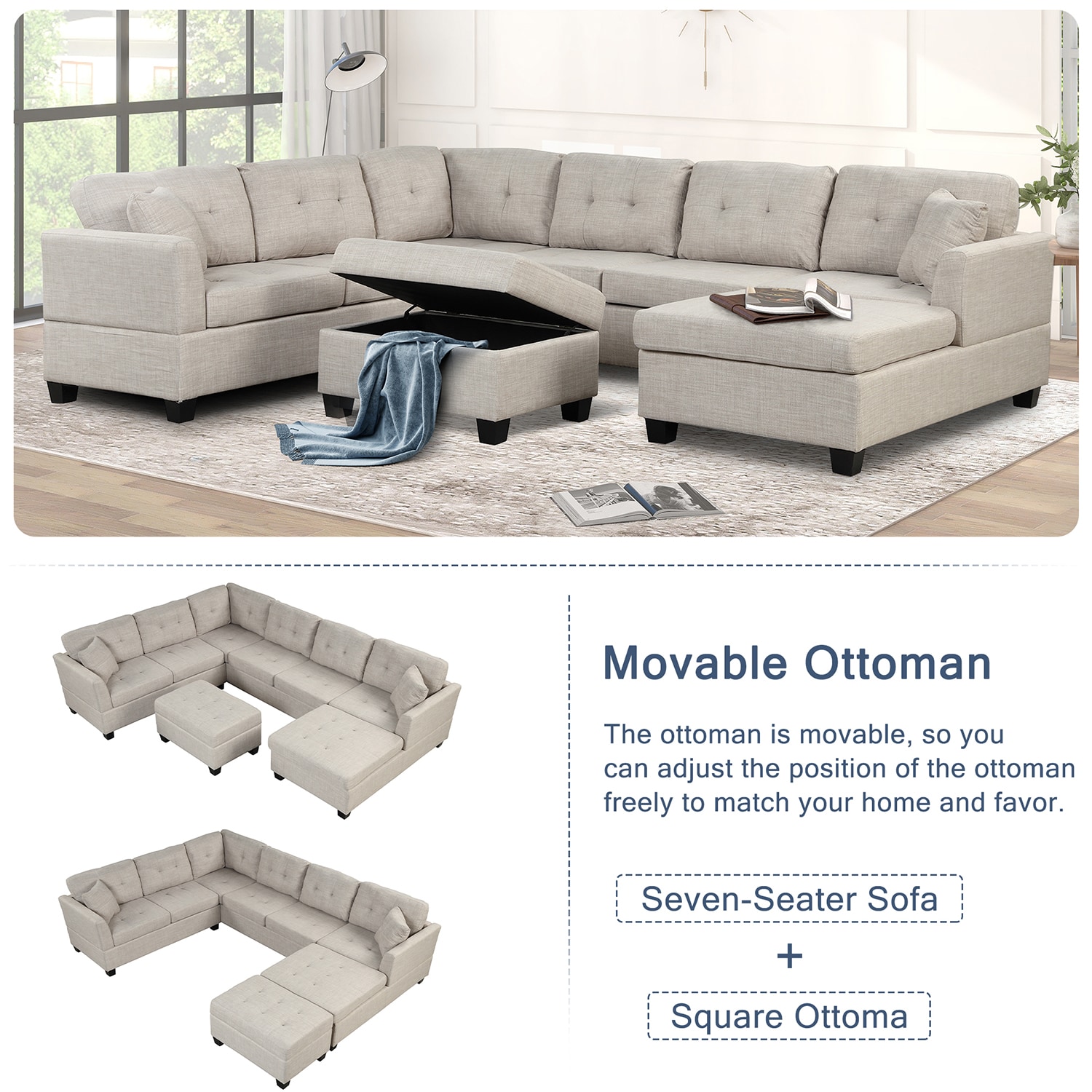 SINOFURN SYA370147BG Sofas-Loveseats - View #7