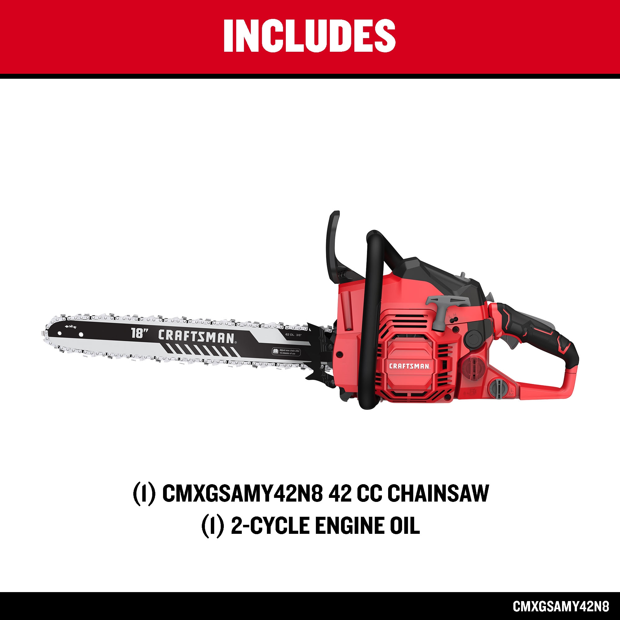 CRAFTSMAN S1800 42-cc 2-cycle 18-in Gas Chainsaw CMXGSAMY42N8 Sansujyuku sansujyuku.com