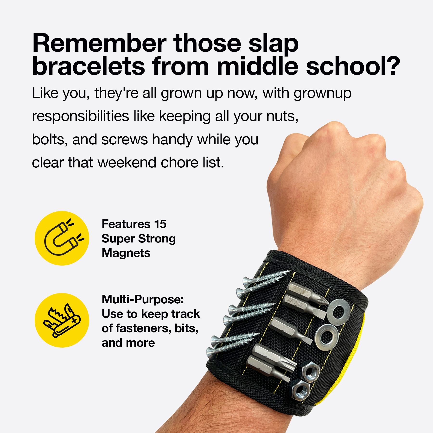 Wrap-It Magsnap Magnetic Snap Wristband Magnetic Accessory