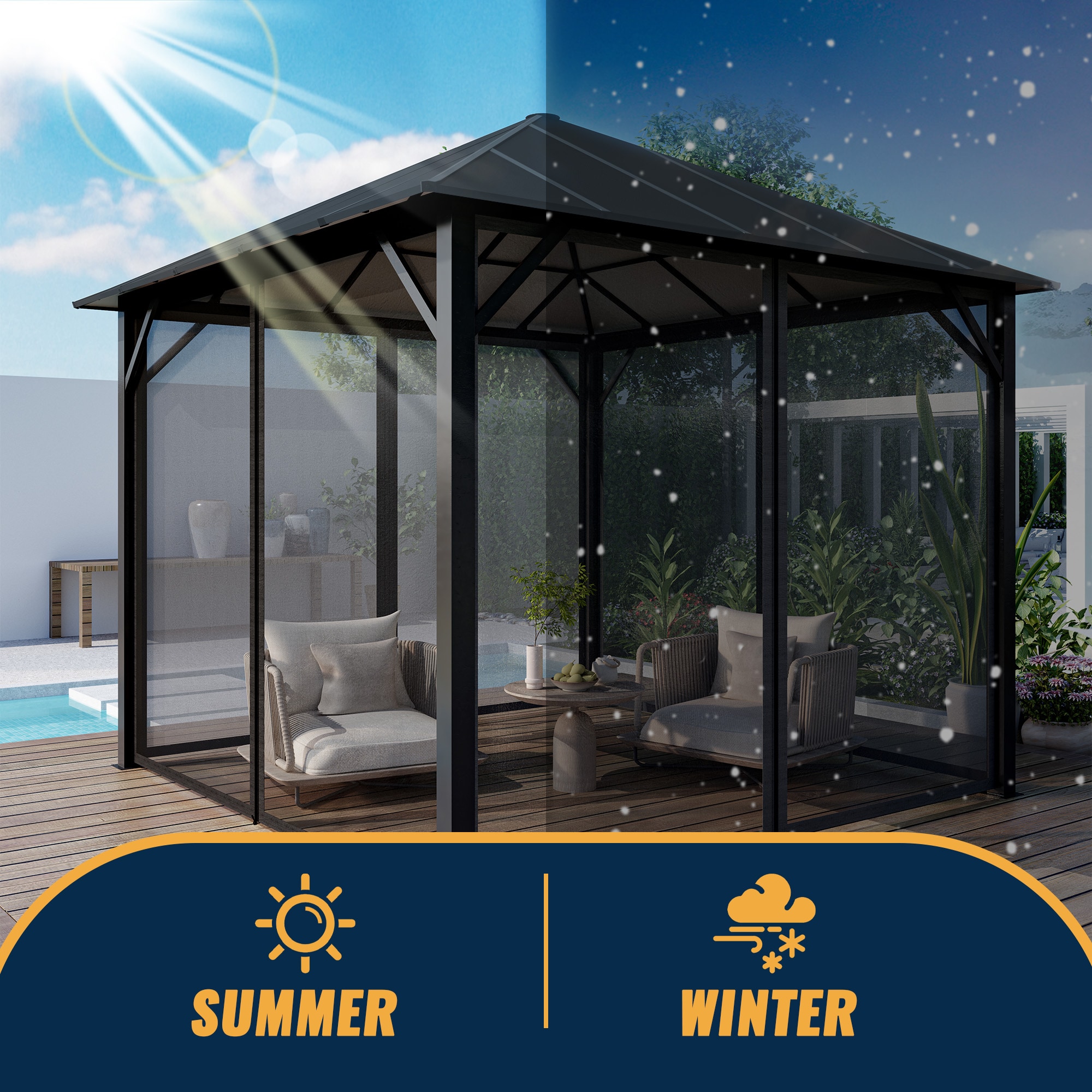 GZMR GZ-731MXA-AOR Wood-Resin-Gazebos - View #7