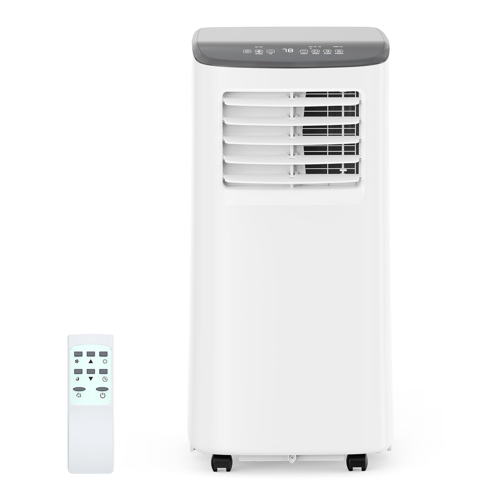 Idealhouse Portable Air Conditioner 8000 BTU for Large Room up to 450 Sq. Ft Portable Air Conditioner with 24H Timer Dehumidifier and Fan Modes Bedroom AC Unit