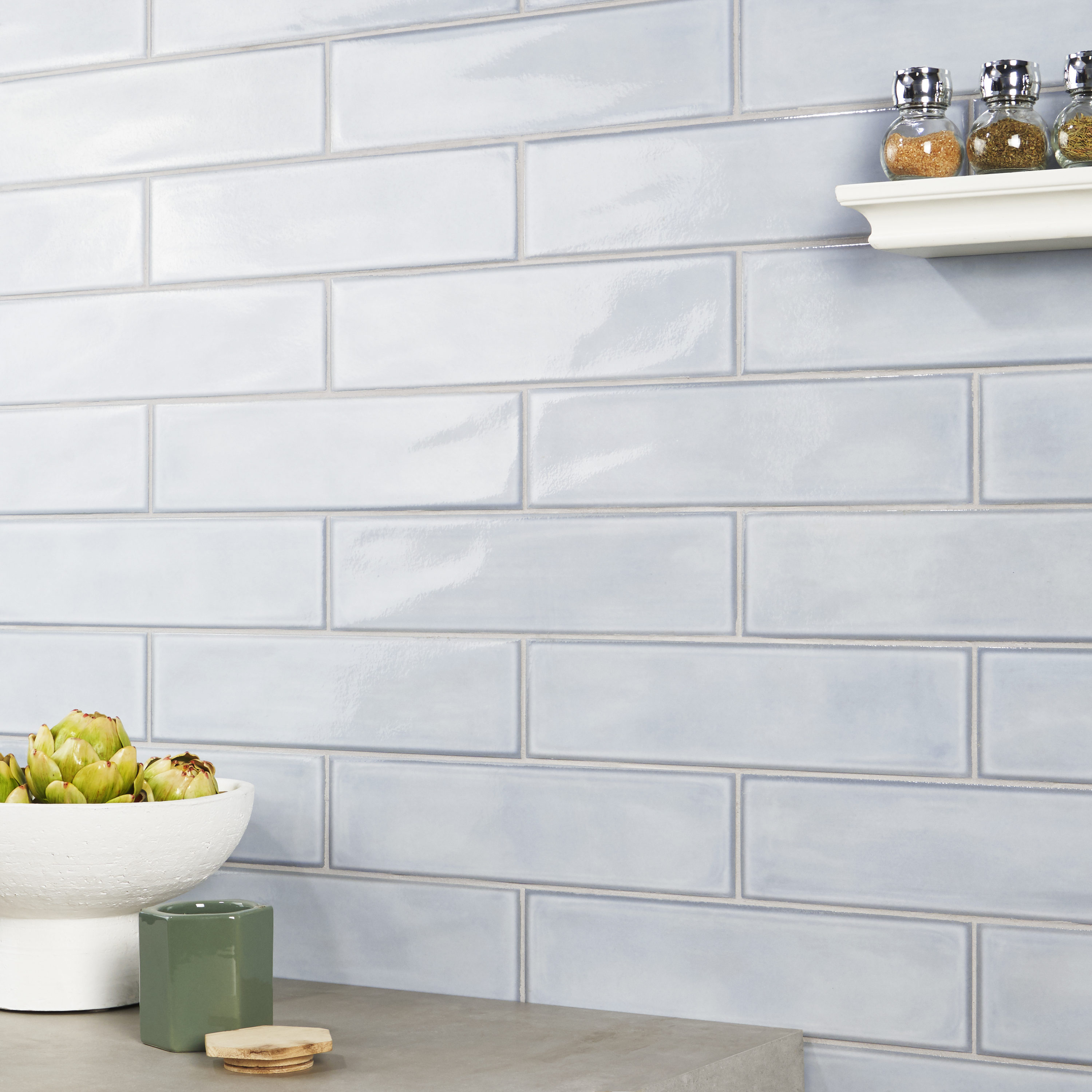 Artmore Tile Stacy Garcia Artscape Azure 4-in x 16-in Polished ...