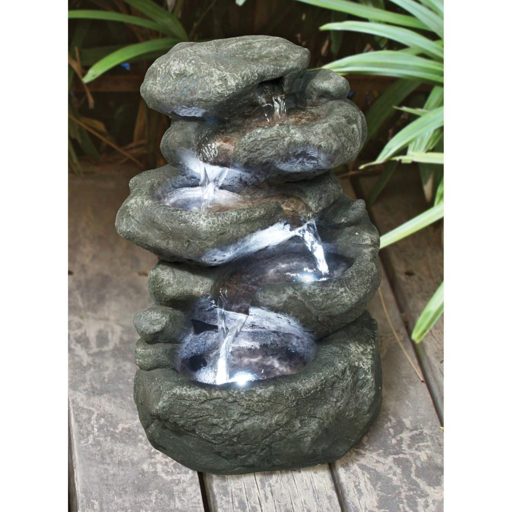 Design Toscano 11-in H Resin Rock Fountain Outdoor Fountain Pump ...