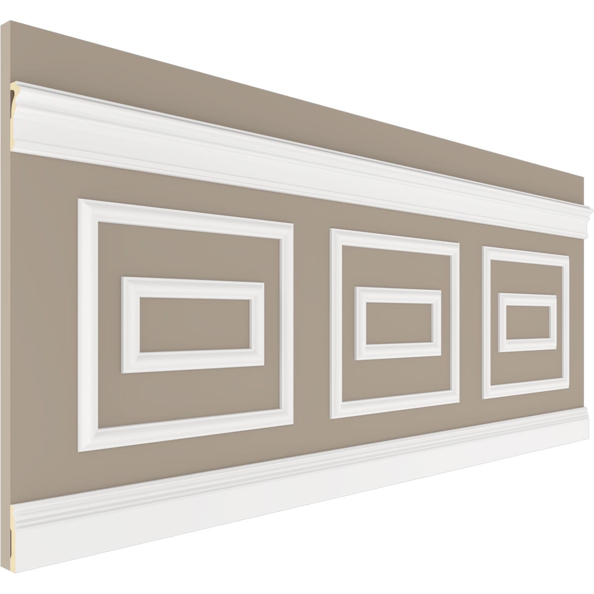 Ekena Millwork WPKUDP012P036 Smooth Paintable/Stainable Off-white Polyurethane Wainscoting Wall Panel ( 8 -Pack, Covers 23.64-sq ft )