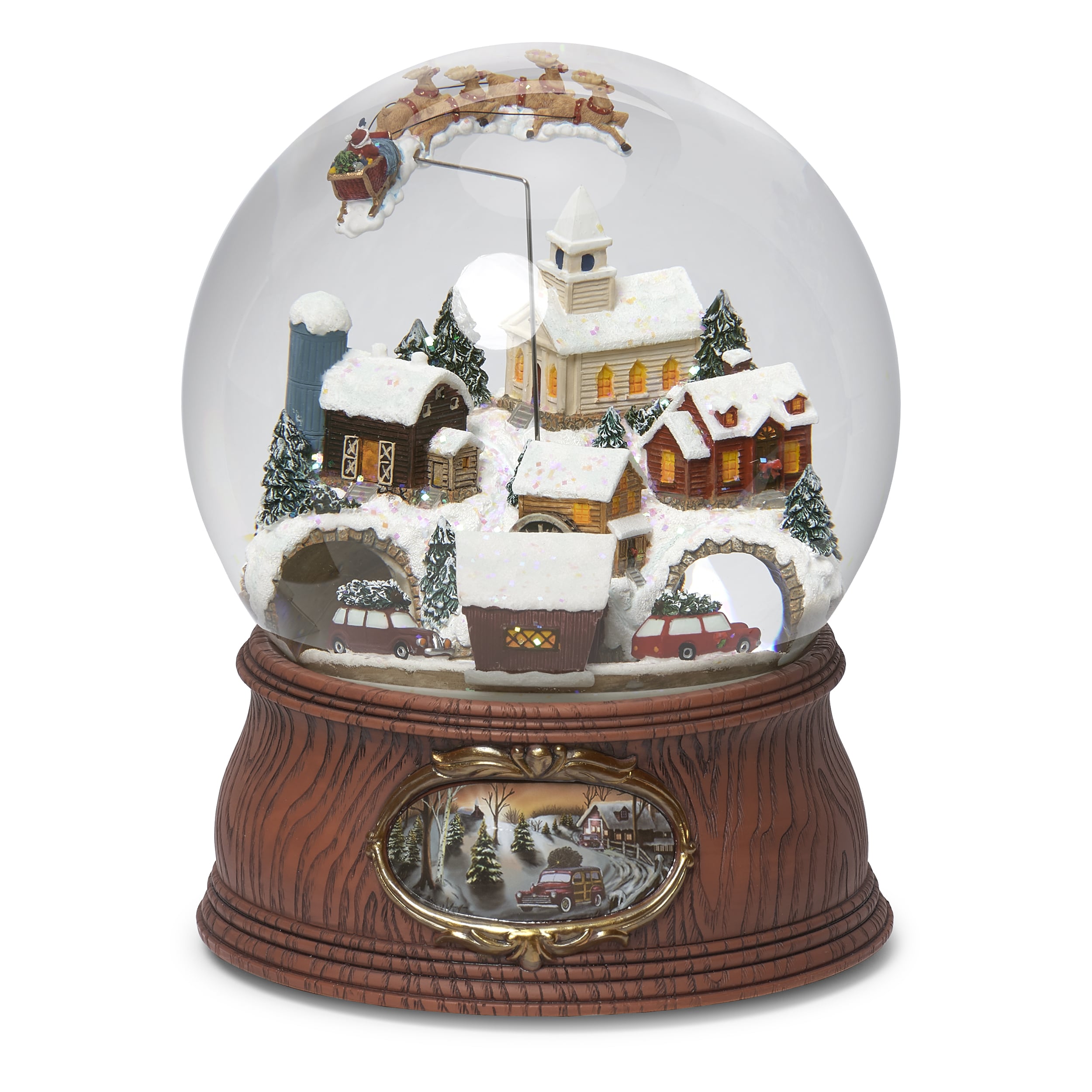 Roman 31078 7.87-Inches Musical Tabletop Decoration Merry Christmas Manual Christmas Decor