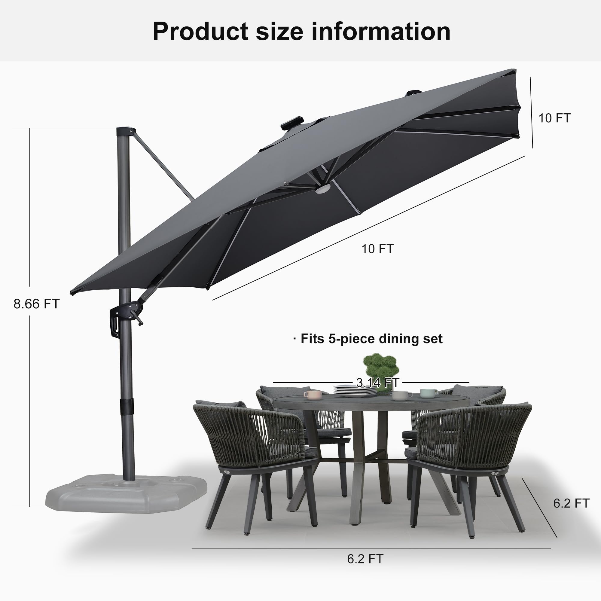 PURPLE LEAF LS04XHSDT10-LG Umbrellas-2 - View #8