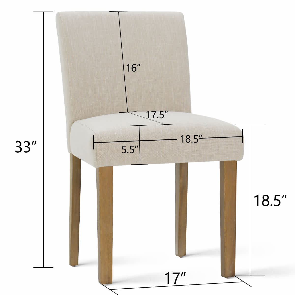 Maison Boucle NORTH-2PCS BEIGE Dining-Chairs - View #3