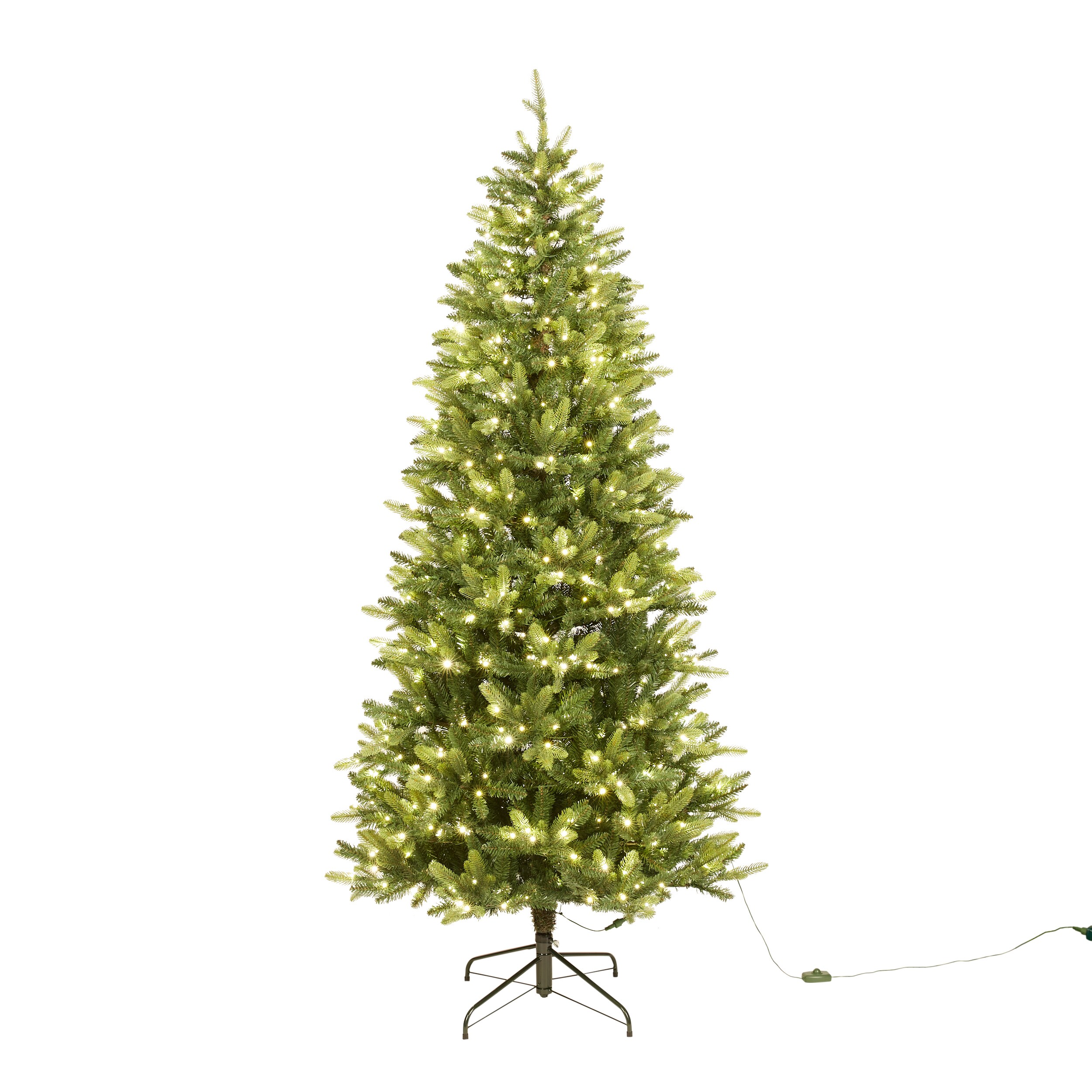 6/7/8 Feet Artificial Christmas Tree with Remote-controlled Color-changing  LED Lights
