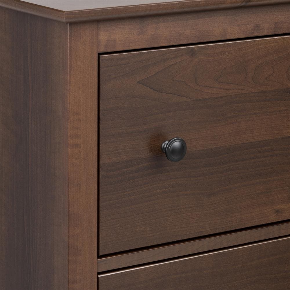 Prepac Transitional Espresso Nightstand with 2 Drawers - Sturdy  Construction, Antique Bronze Knobs, Dark Brown Finish in the Nightstands  department at