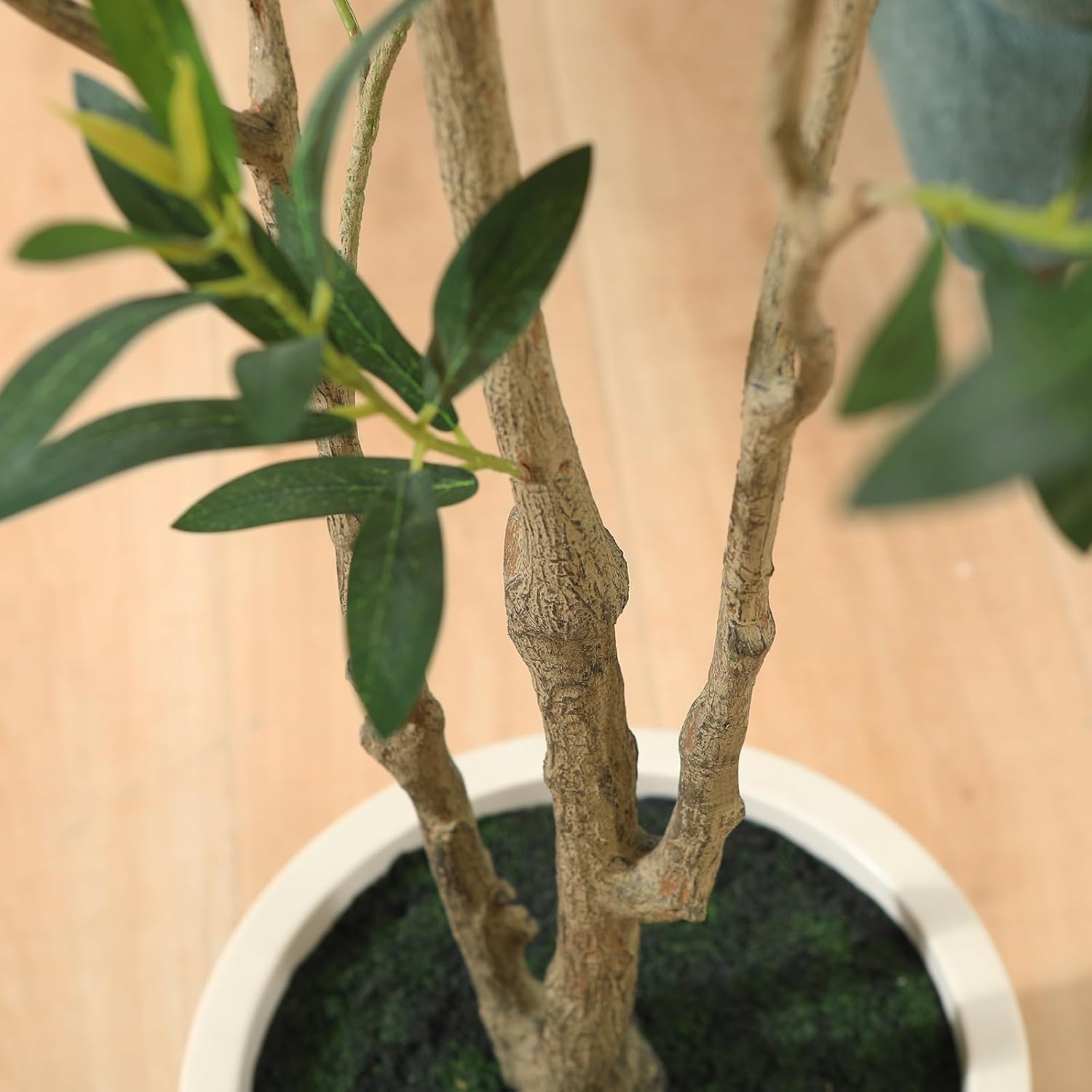 Der Rose 6FT Olive Trees Artificial Indoor Faux Silk Plant with Natural ...