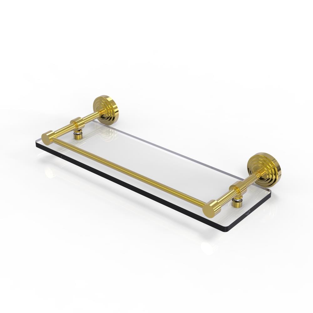 Allied Brass WP-1/16-GAL-PB Waverly Place Polished Brass Wall mount Bathroom Shelf ( 16-in x 3-in x 5-in )