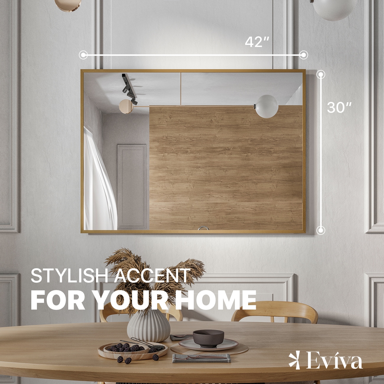 Eviva EVMR-42X30-GLD Decor-Mirrors - View #2
