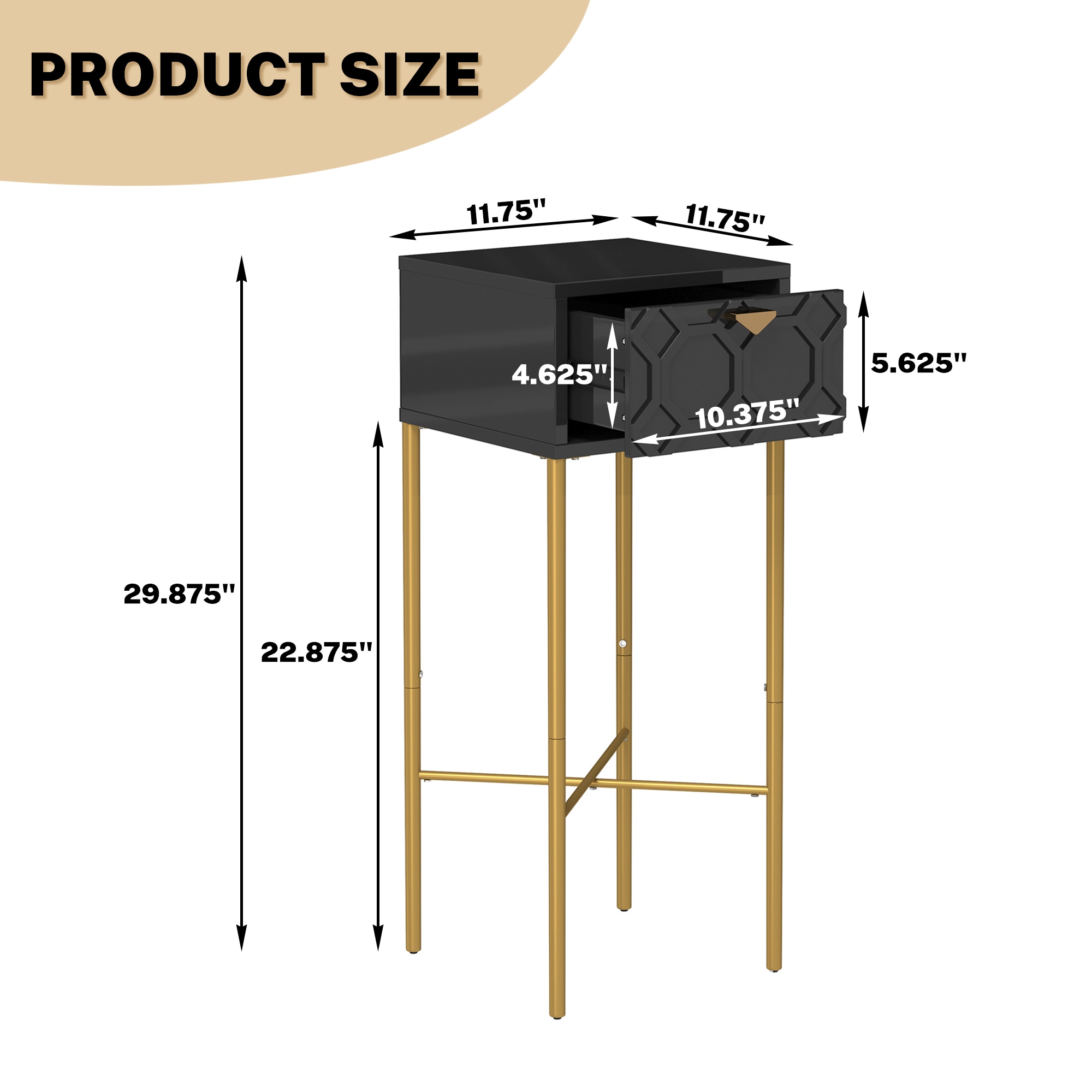 Clihome CL-CN1-BK End-Tables - View #9