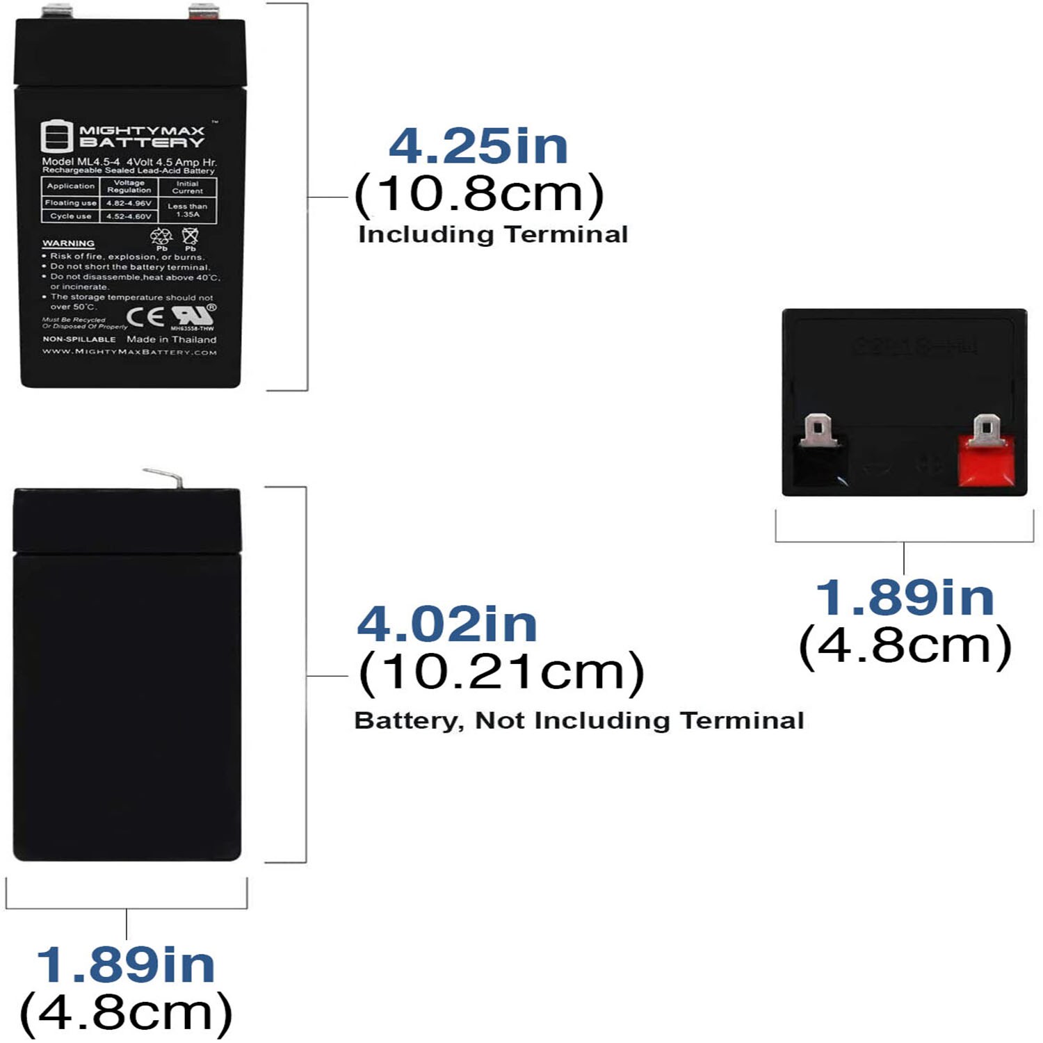 Mighty Max Battery ML4.5-42 Device-Replacement-Batteries - View #3