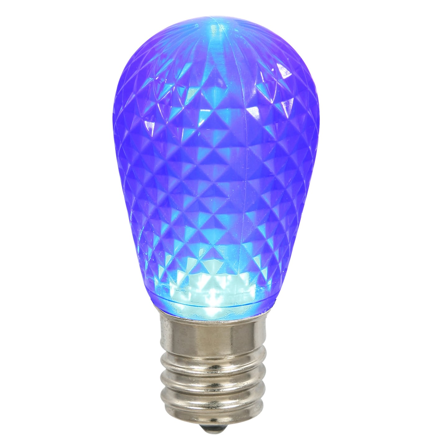Vickerman XLEDS12-10 Replacement Bulb 0.96 -Watt EQ S14 Blue Medium base (E-26) Dimmable LED Decorative Light Bulb 25 -Pack