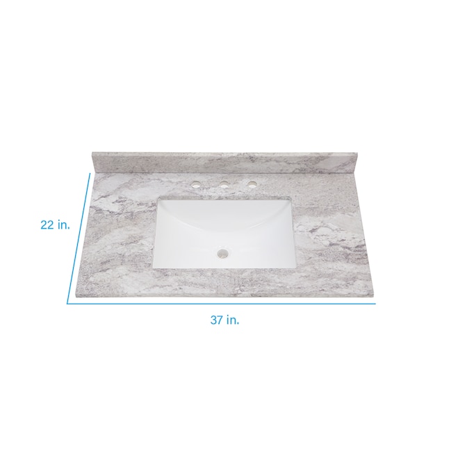 Style Selections Stone Effects 37-in Solstice Cultured Marble ...