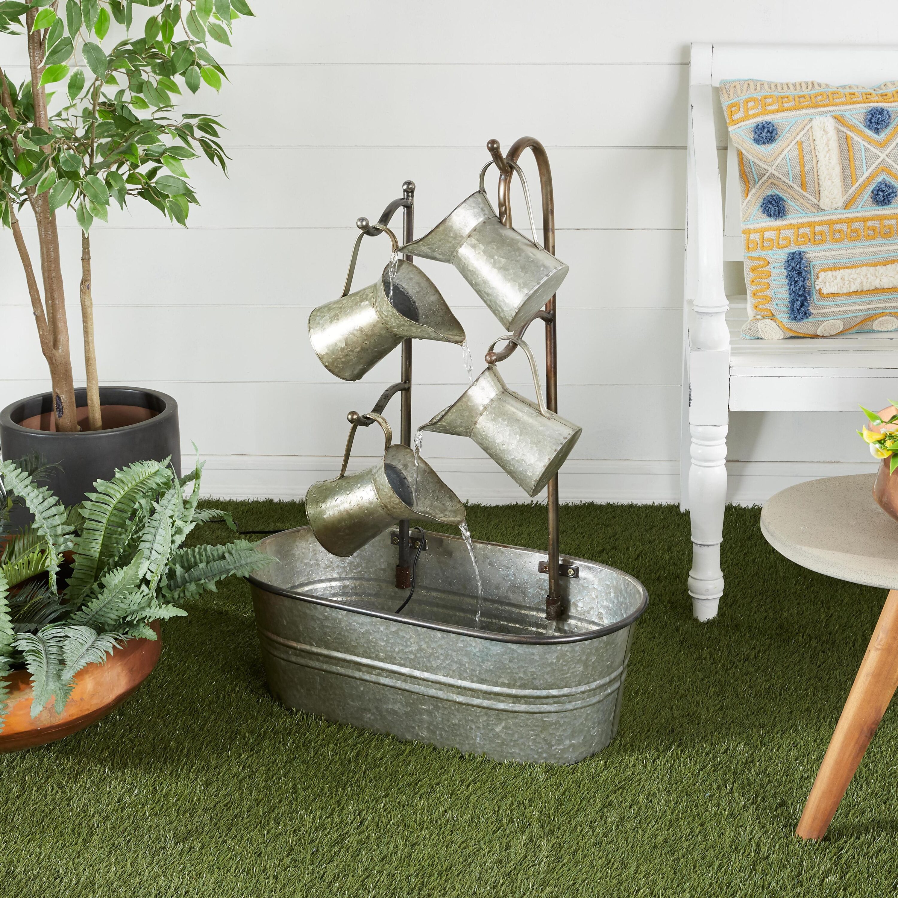 Grayson Lane 70553 34-Inches Metal Tabletop Indoor Fountain