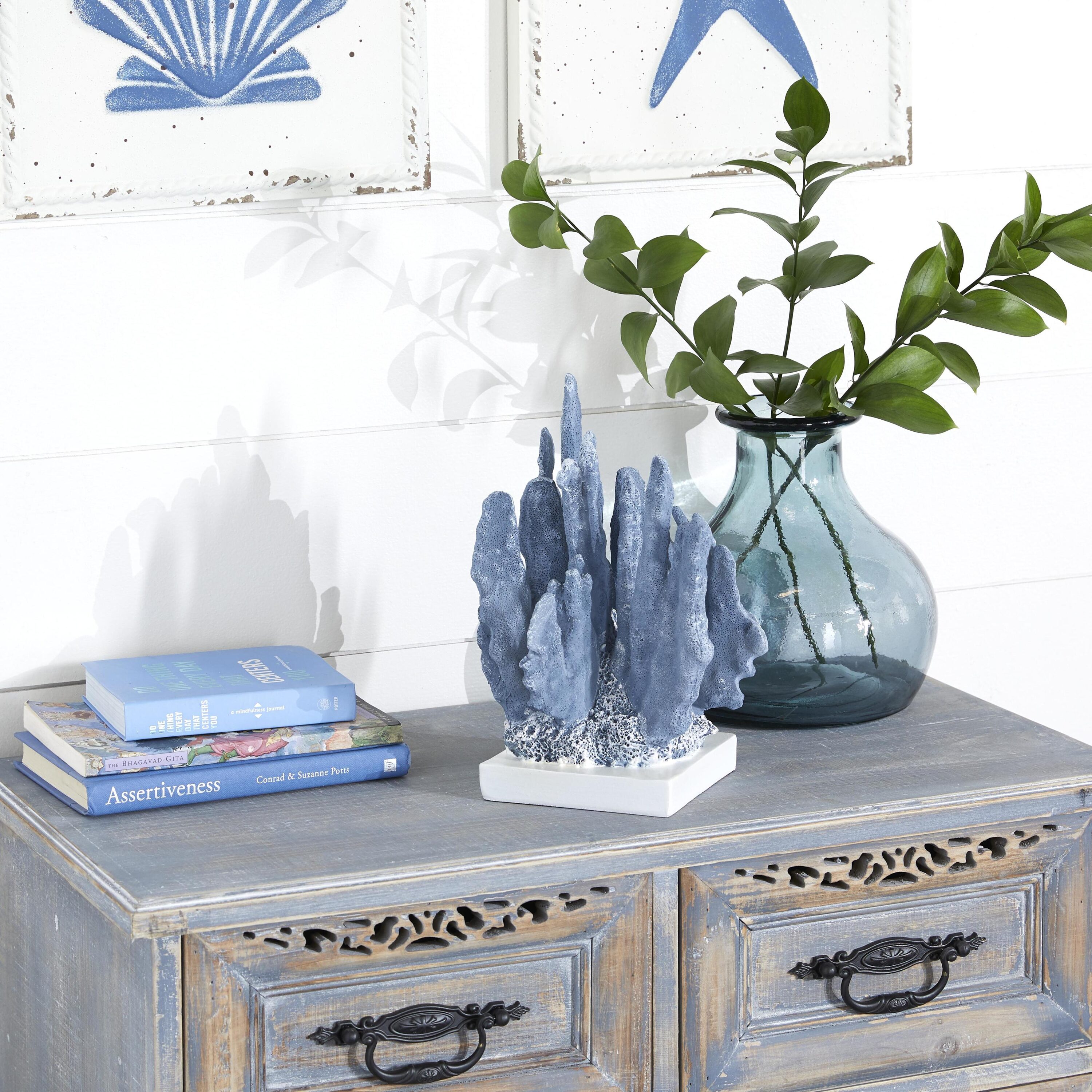 Grayson Lane 98673 Blue Polyresin Modern Sculpture