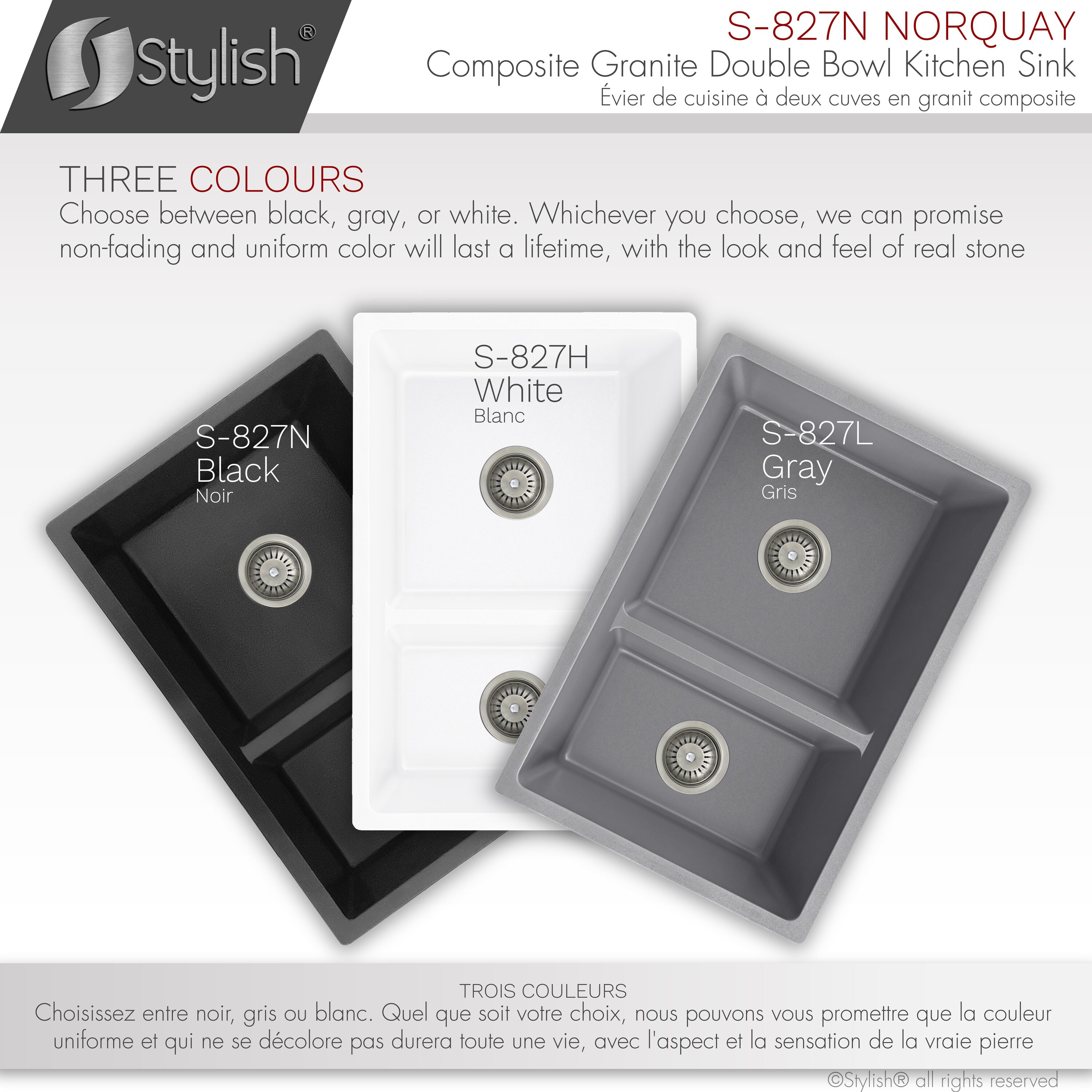 Stylish S-827N1 Kitchen-Sinks - View #8