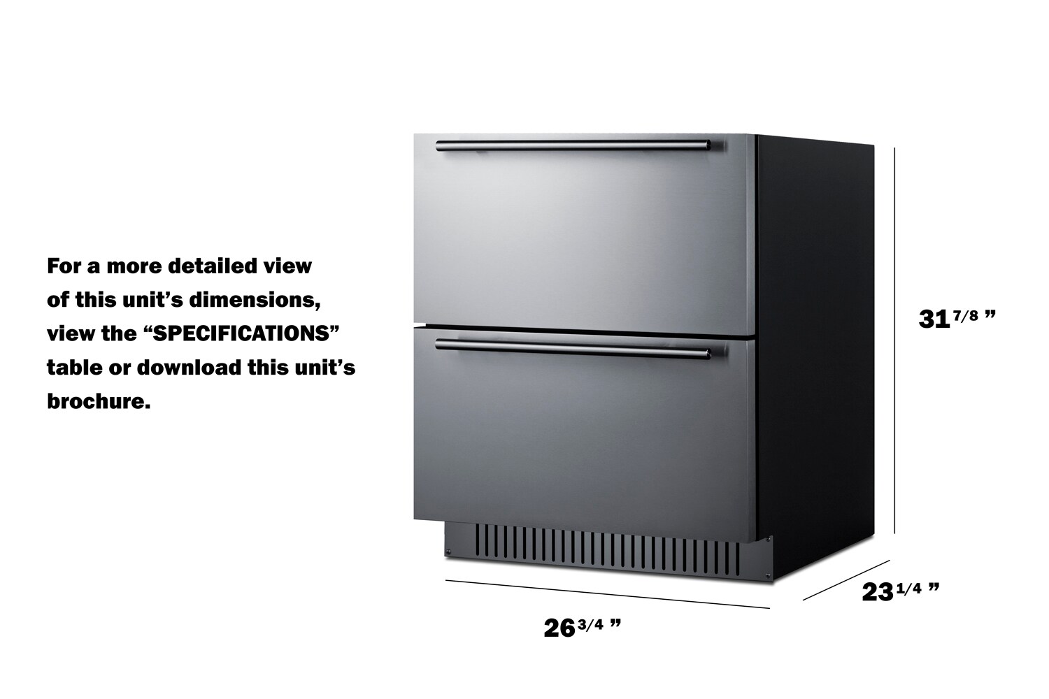 Summit 21 Wide All-Refrigerator Built-In Commercial ADA Compliant