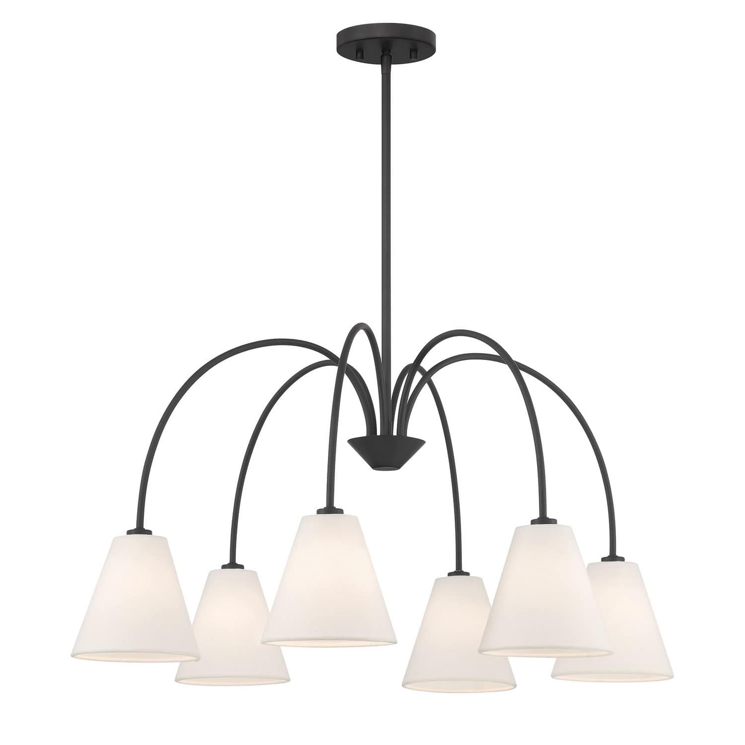 Trade Winds Lighting TW19256MBK Chandelier in Matte Black
