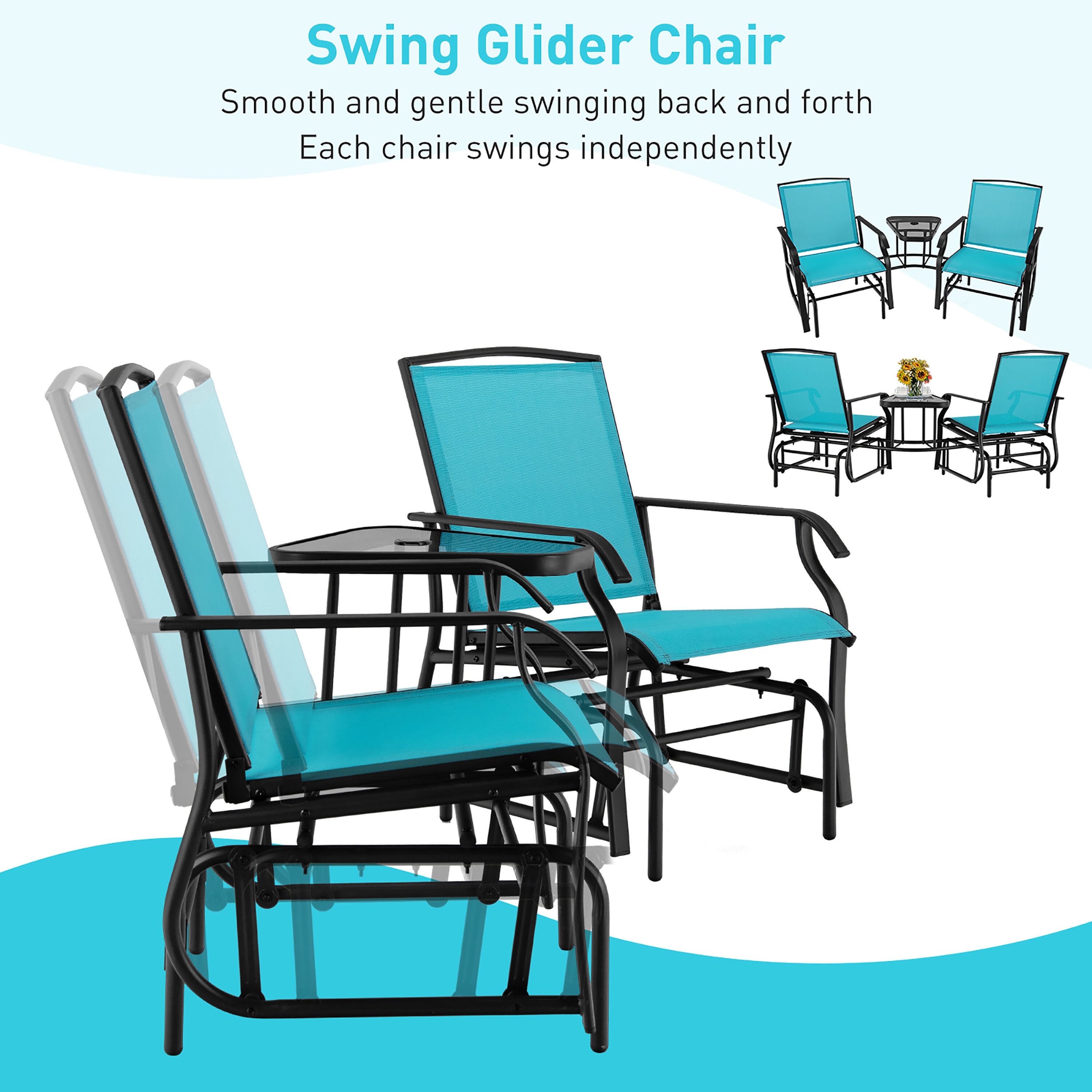 Costway NP10188TU Patio-Conversation-Sets - View #4