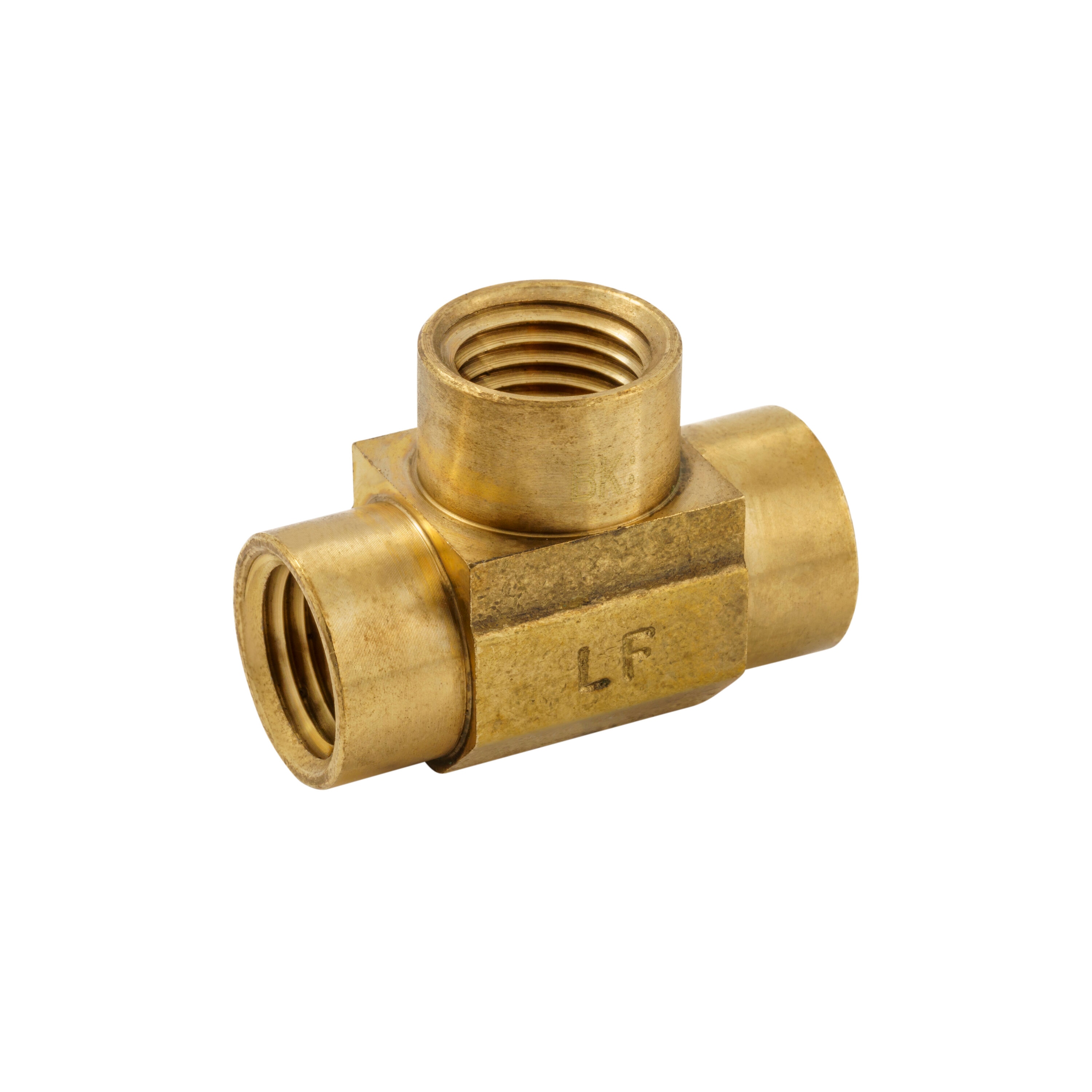 Proline Series 1/4-in x 1/4-in Threaded Tee Fitting in the Brass