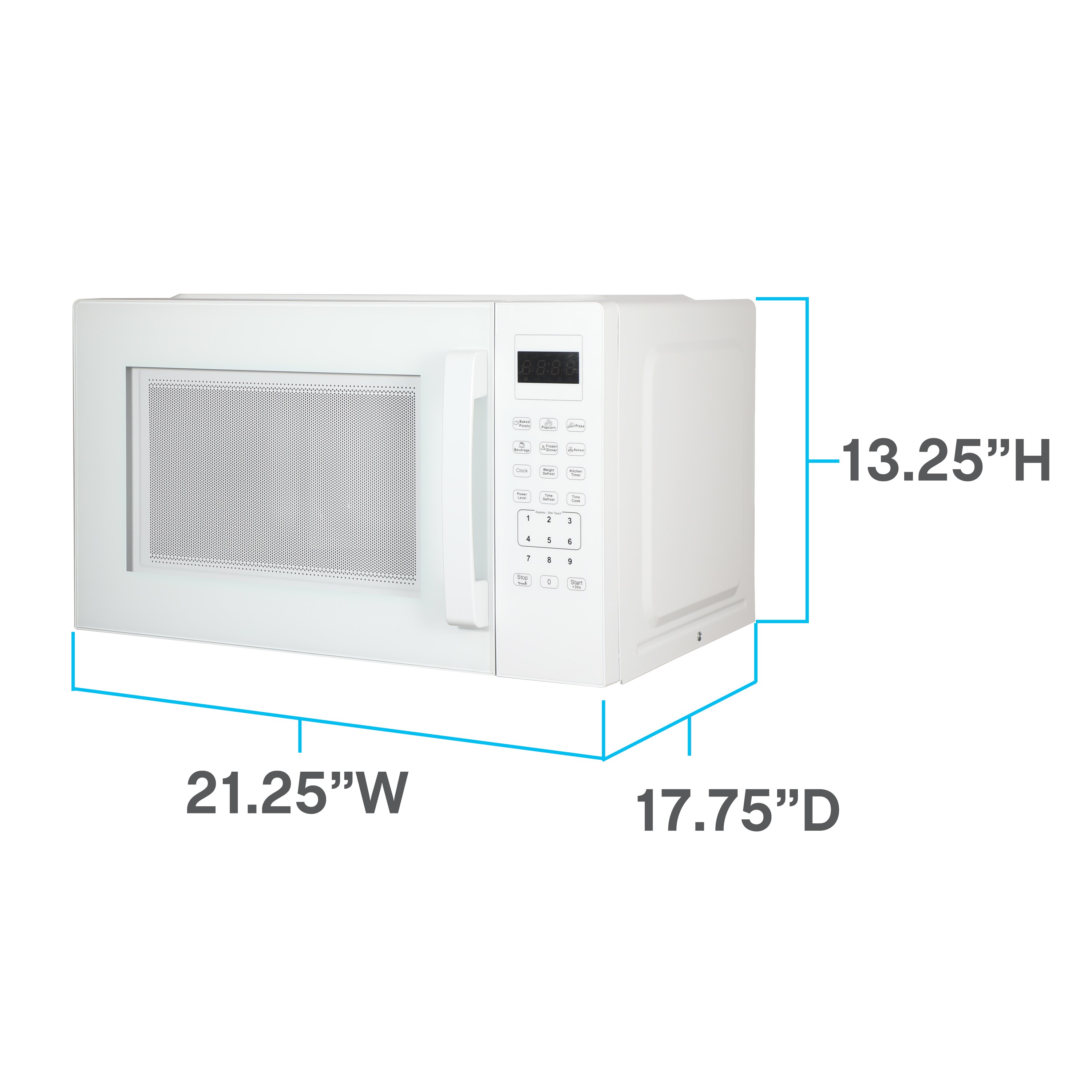 Avanti 1.5 cu ft White Countertop Microwave with Timer