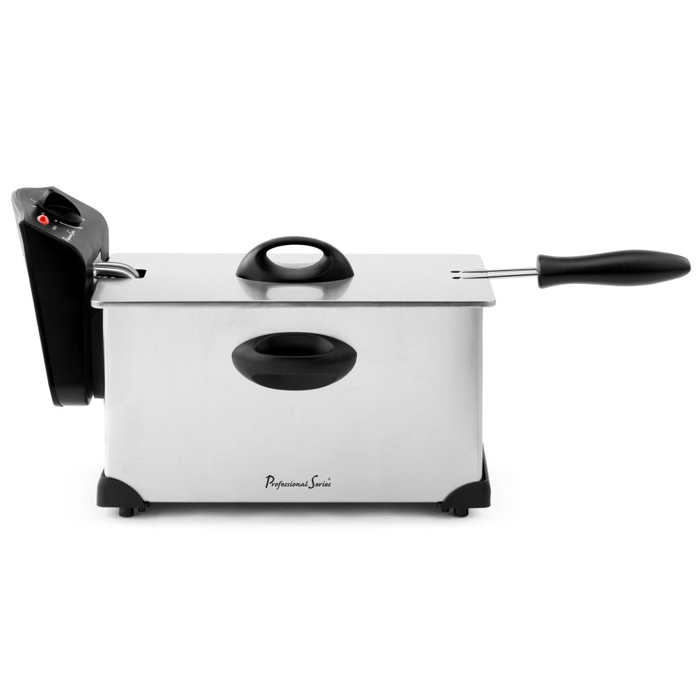 Goplus Stainless Steel 3.2 Quart Electric Deep Fryer - 1700W, Timer, Digital  Controls - UL Safety Listed - Black Finish - Removable Fry Basket in the Deep  Fryers department at
