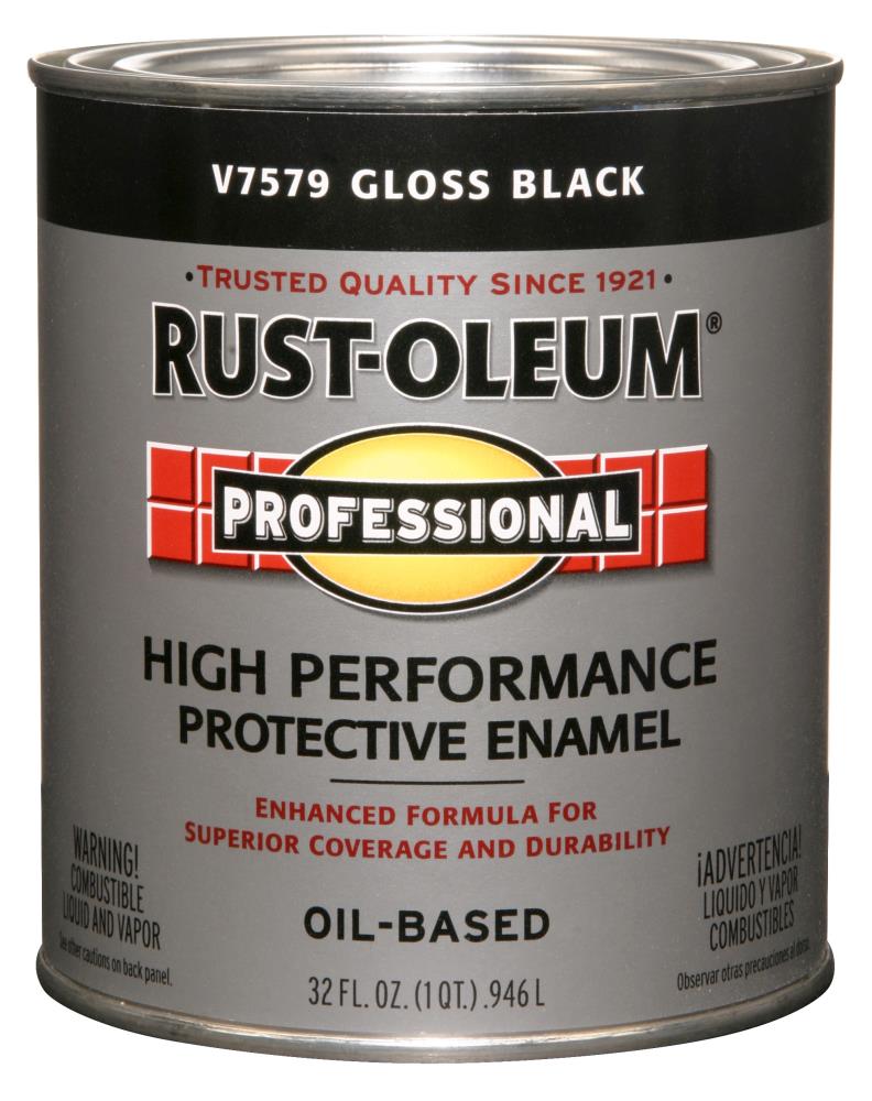 Rust-Oleum Professional Gloss Black Interior/Exterior Oil-based Industrial  Enamel Paint (1-Gallon) in the Industrial Enamel Paint department at