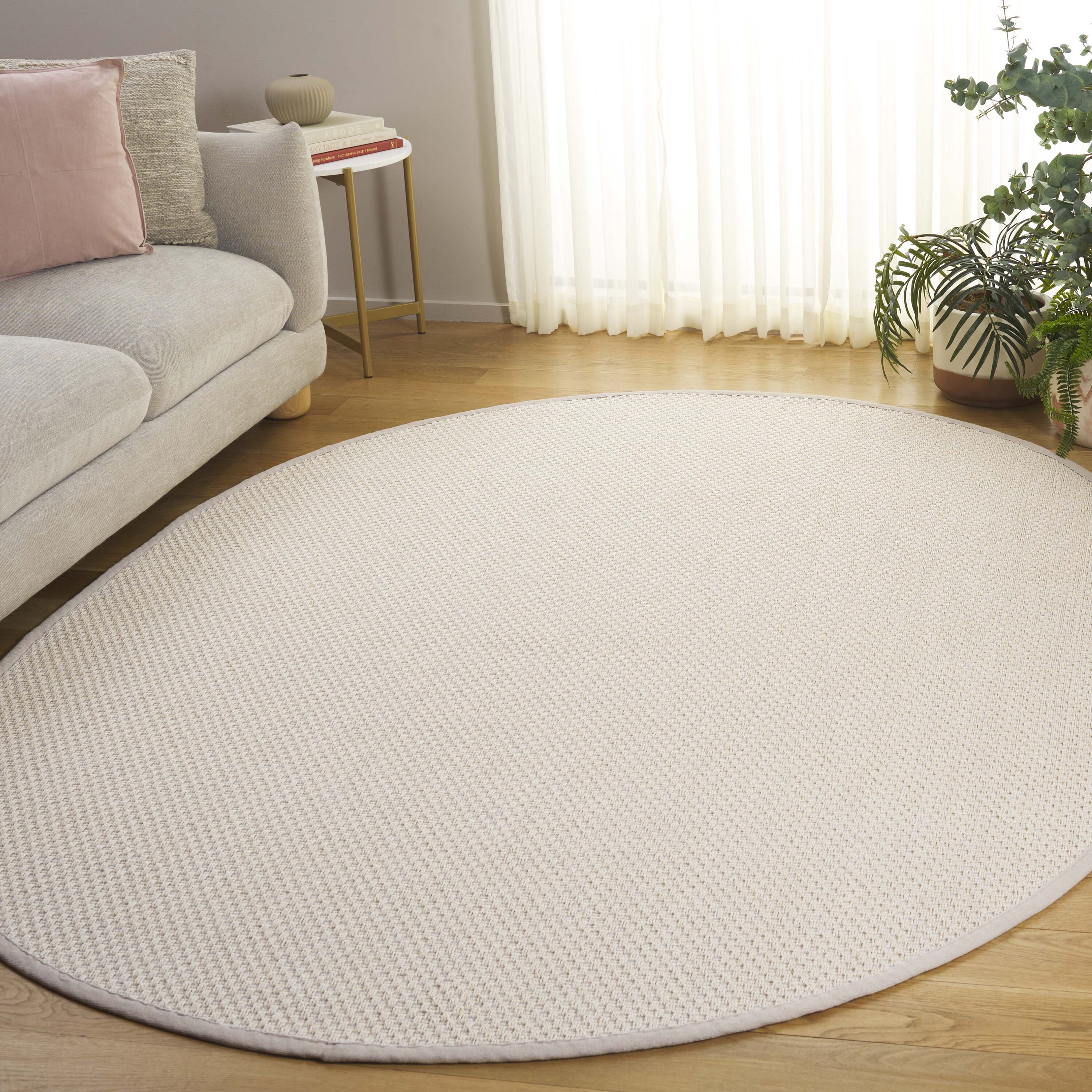 Nf 150A Ivory Lt.Beige 6ft x 8ft Solid/Tonal Rug