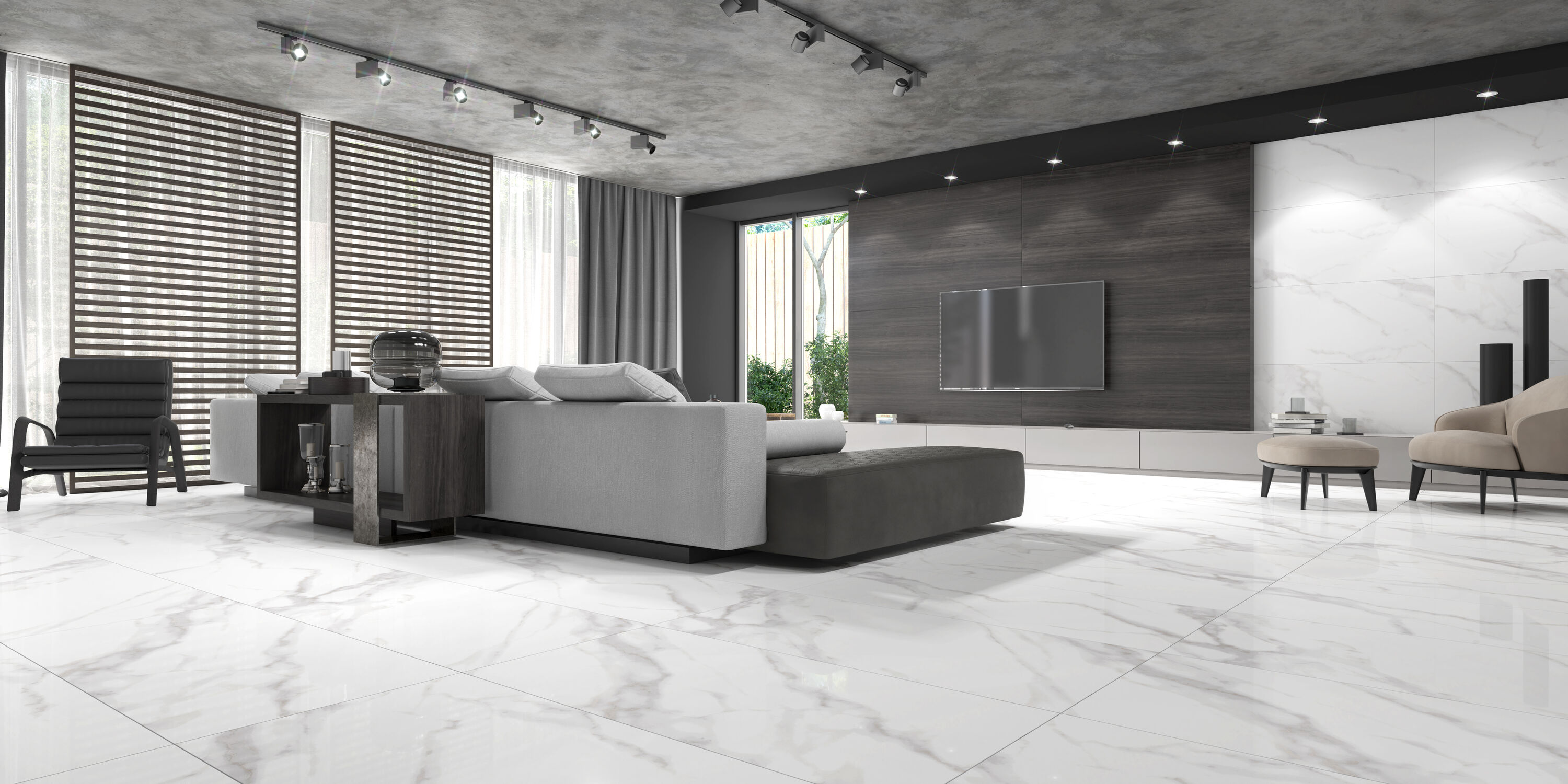 Emser Serendra Luna 24-in x 48-in Polished Porcelain Stone