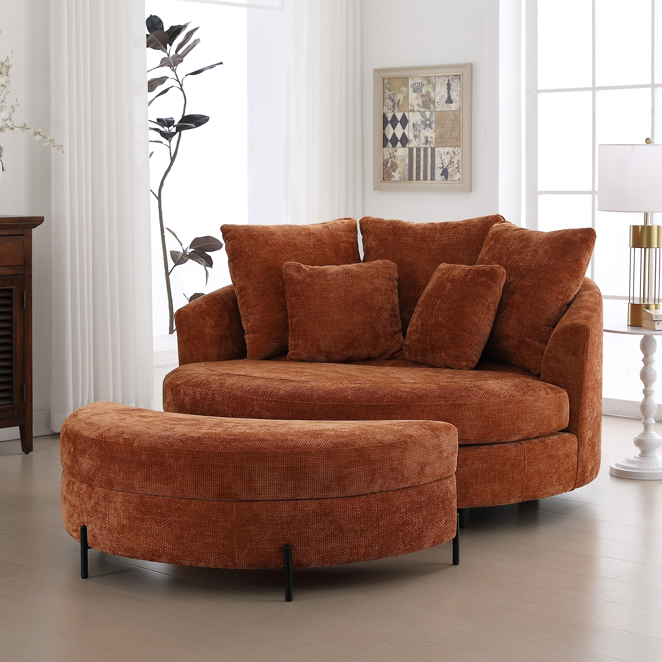 Hrinhom HC-W1105-BURNTORANGE chairs - View #3