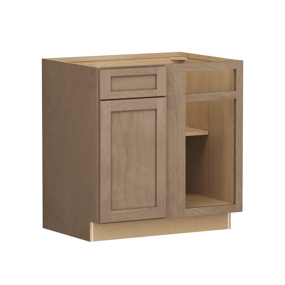 Shenandoah Breckenridge FOL 39-in W x 34.5-in H x 24-in D Almond Stained Blind Base Fully Assembled Cabinet Recessed Panel Shaker