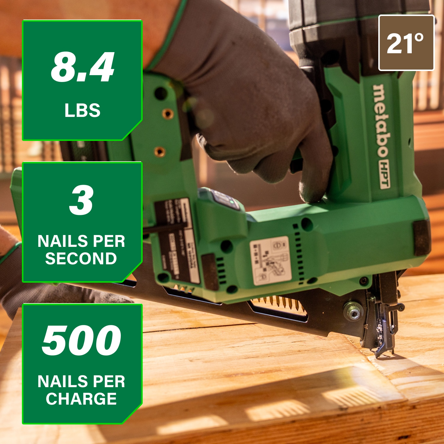 Metabo HPT NR1890DRAM Cordless-Nailer - View #3